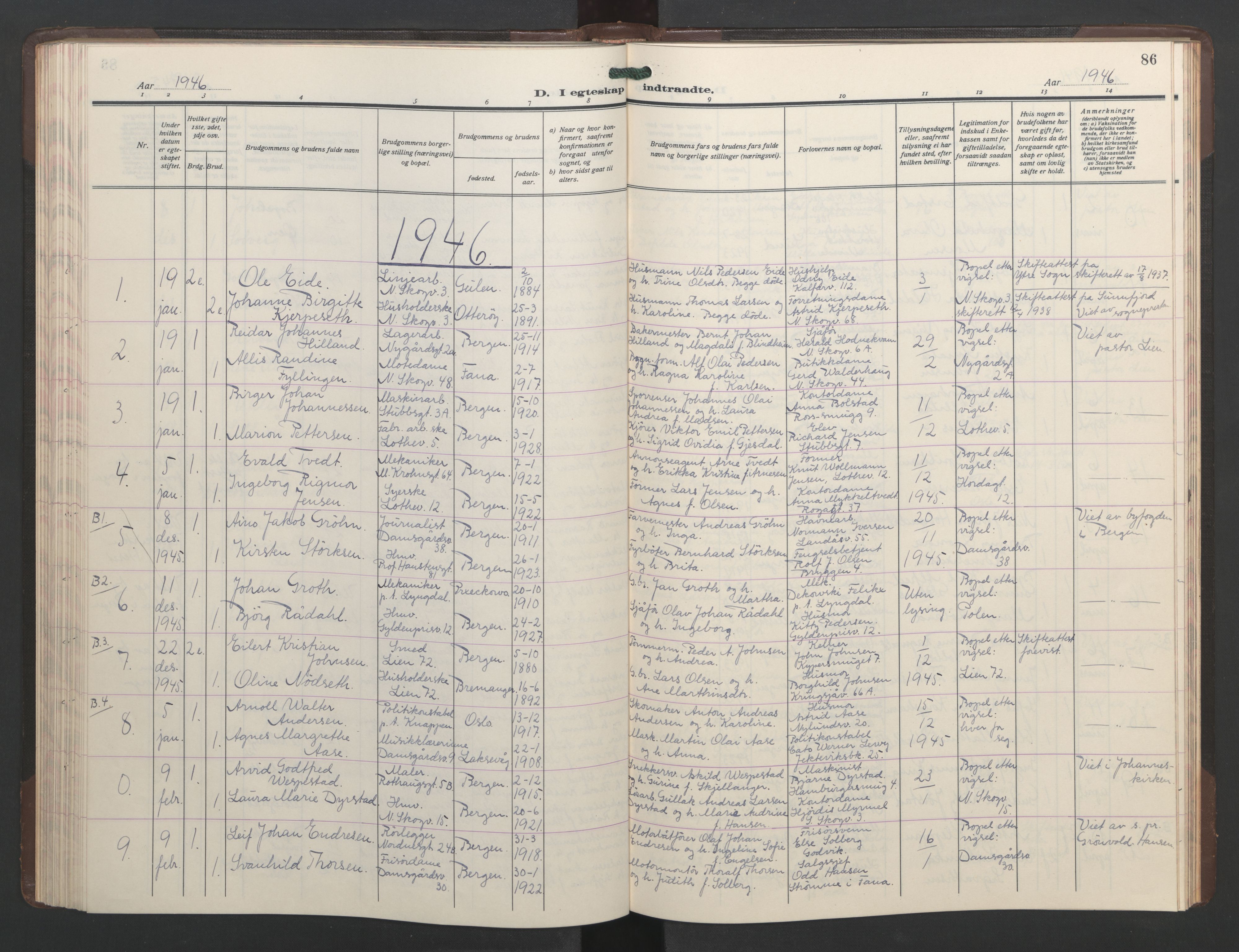 St. Markus sokneprestembete, SAB/A-99935: Parish register (copy) no. C 1, 1928-1947, p. 85b-86a