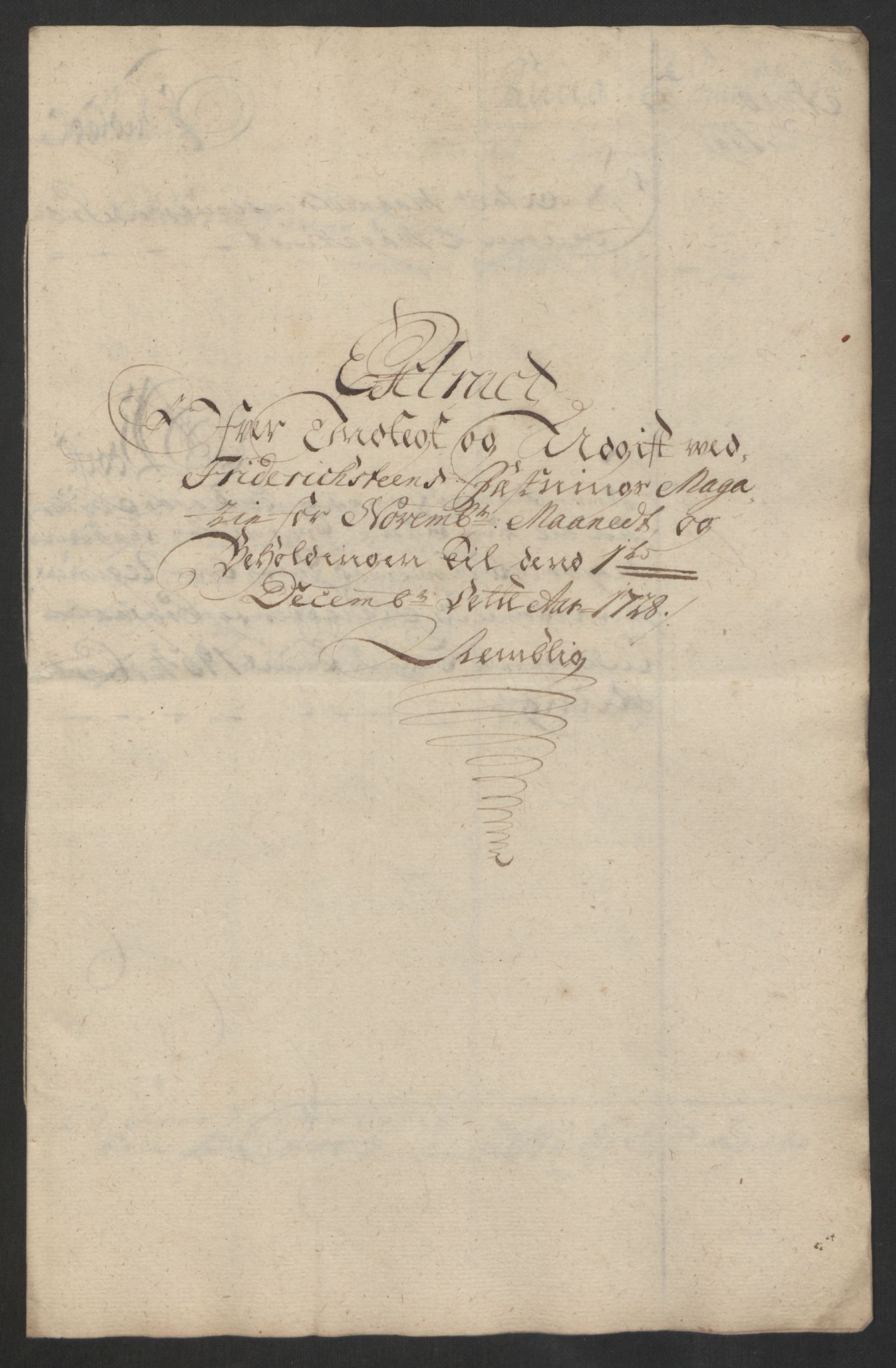 Kommanderende general (KG I) med Det norske krigsdirektorium, AV/RA-EA-5419/D/L0153: Fredriksten festning: Brev, inventarfortegnelser og regnskapsekstrakter, 1724-1729, p. 640