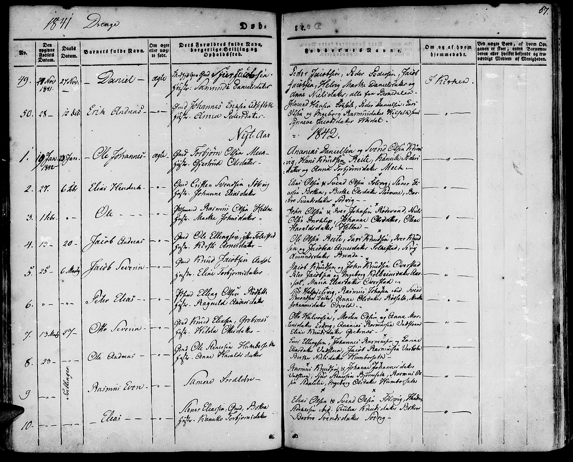 Ministerialprotokoller, klokkerbøker og fødselsregistre - Møre og Romsdal, AV/SAT-A-1454/511/L0139: Parish register (official) no. 511A06, 1831-1850, p. 57