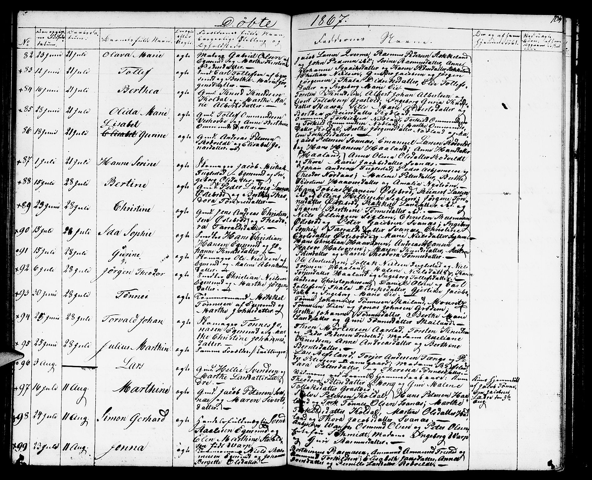 Eigersund sokneprestkontor, SAST/A-101807/S09/L0004: Parish register (copy) no. B 4, 1855-1871, p. 104