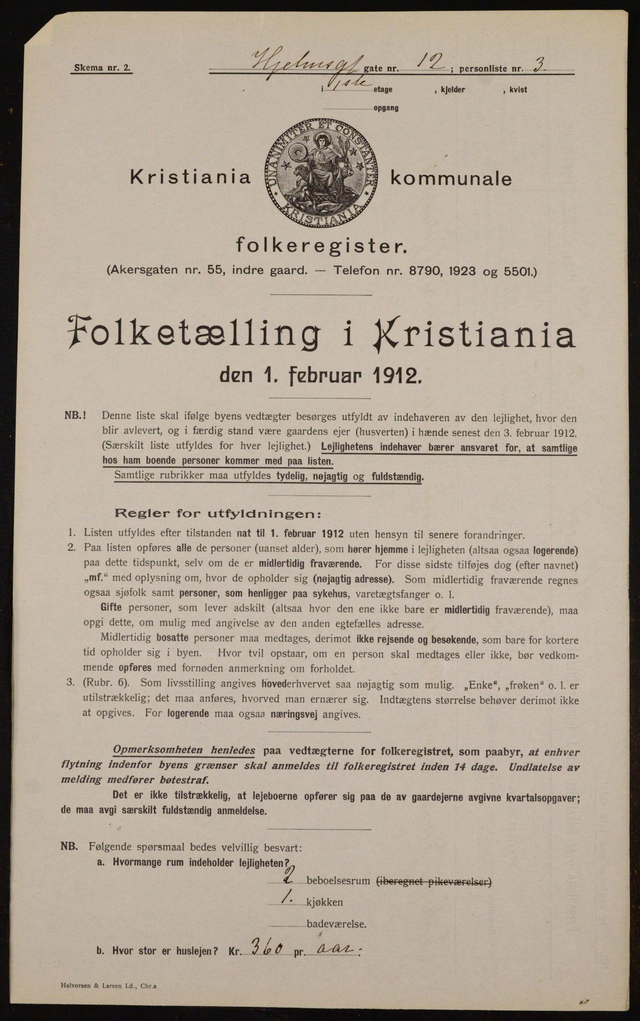 OBA, Municipal Census 1912 for Kristiania, 1912, p. 40639