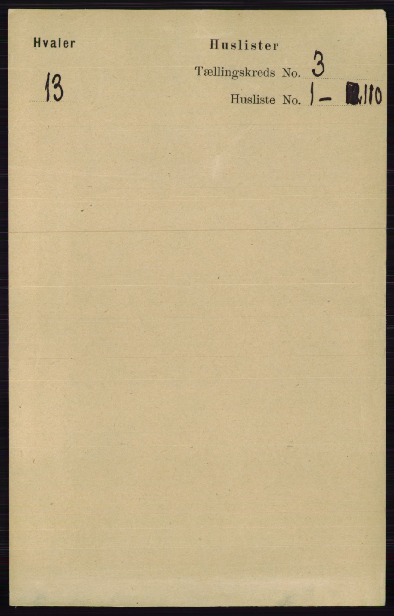 RA, 1891 census for 0111 Hvaler, 1891, p. 1739