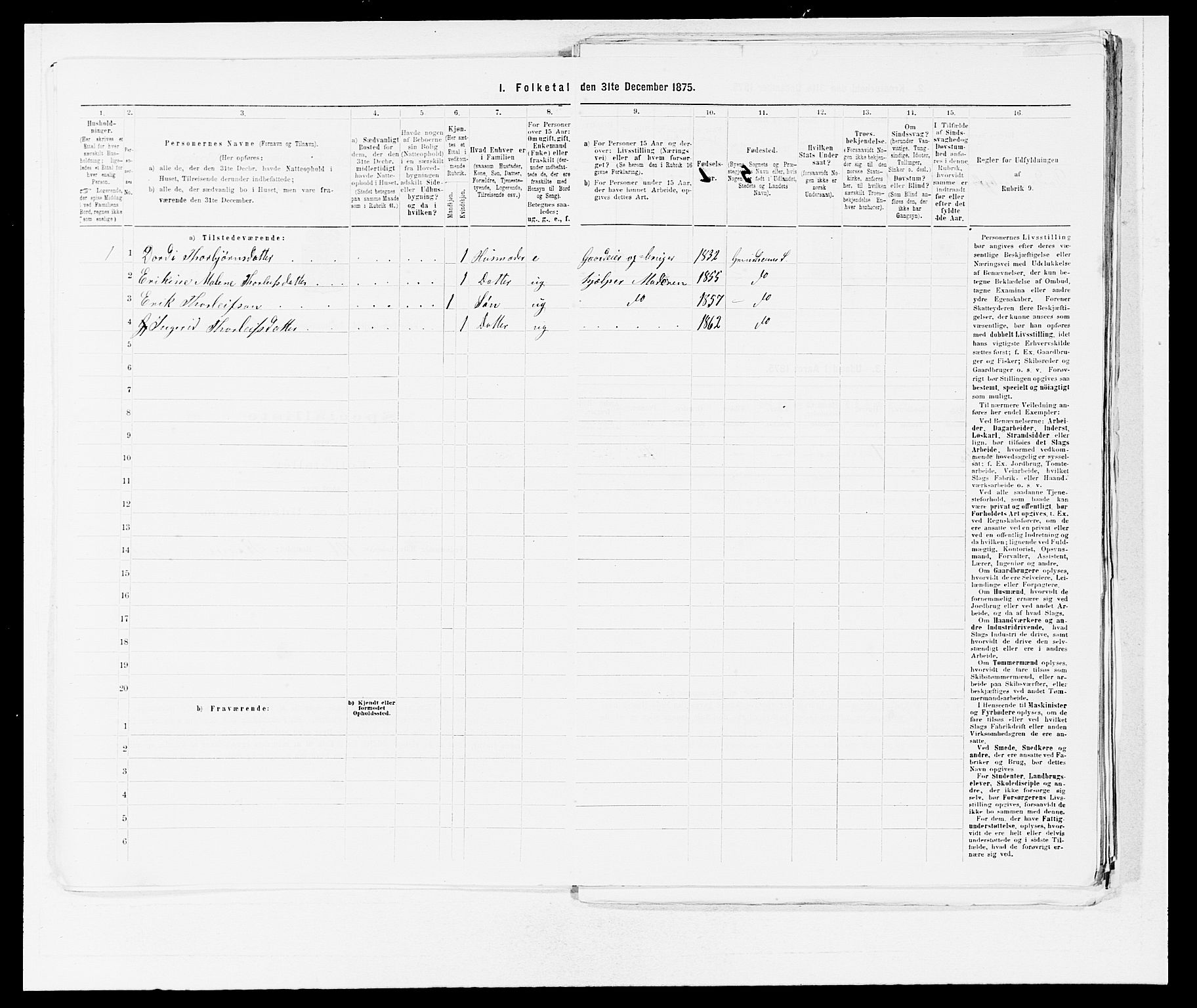 SAB, 1875 census for 1211P Etne, 1875, p. 527