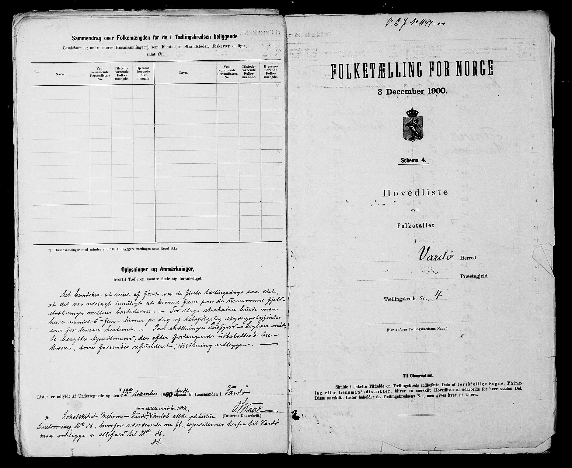 SATØ, 1900 census for Vardø, 1900, p. 10