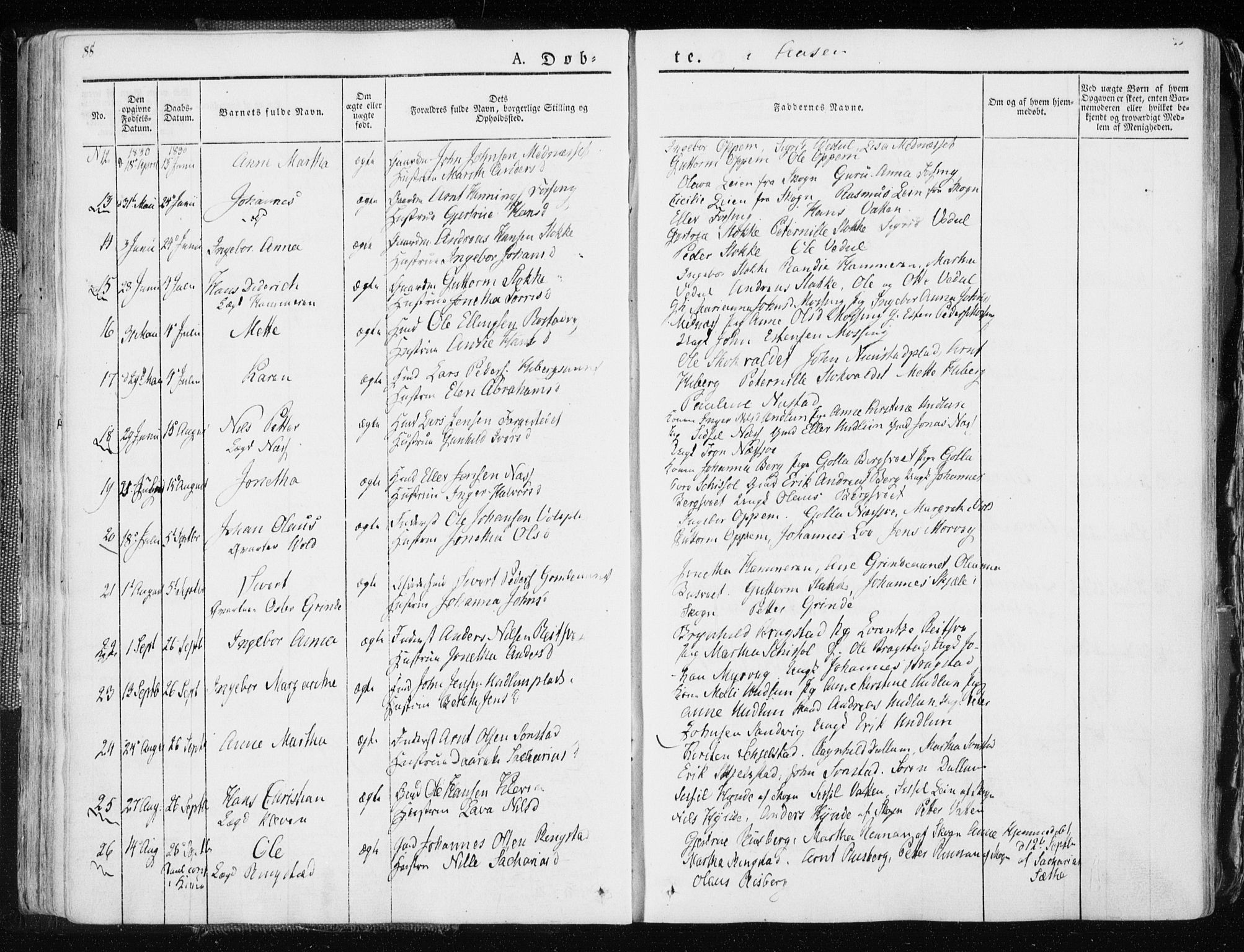 Ministerialprotokoller, klokkerbøker og fødselsregistre - Nord-Trøndelag, SAT/A-1458/713/L0114: Parish register (official) no. 713A05, 1827-1839, p. 88