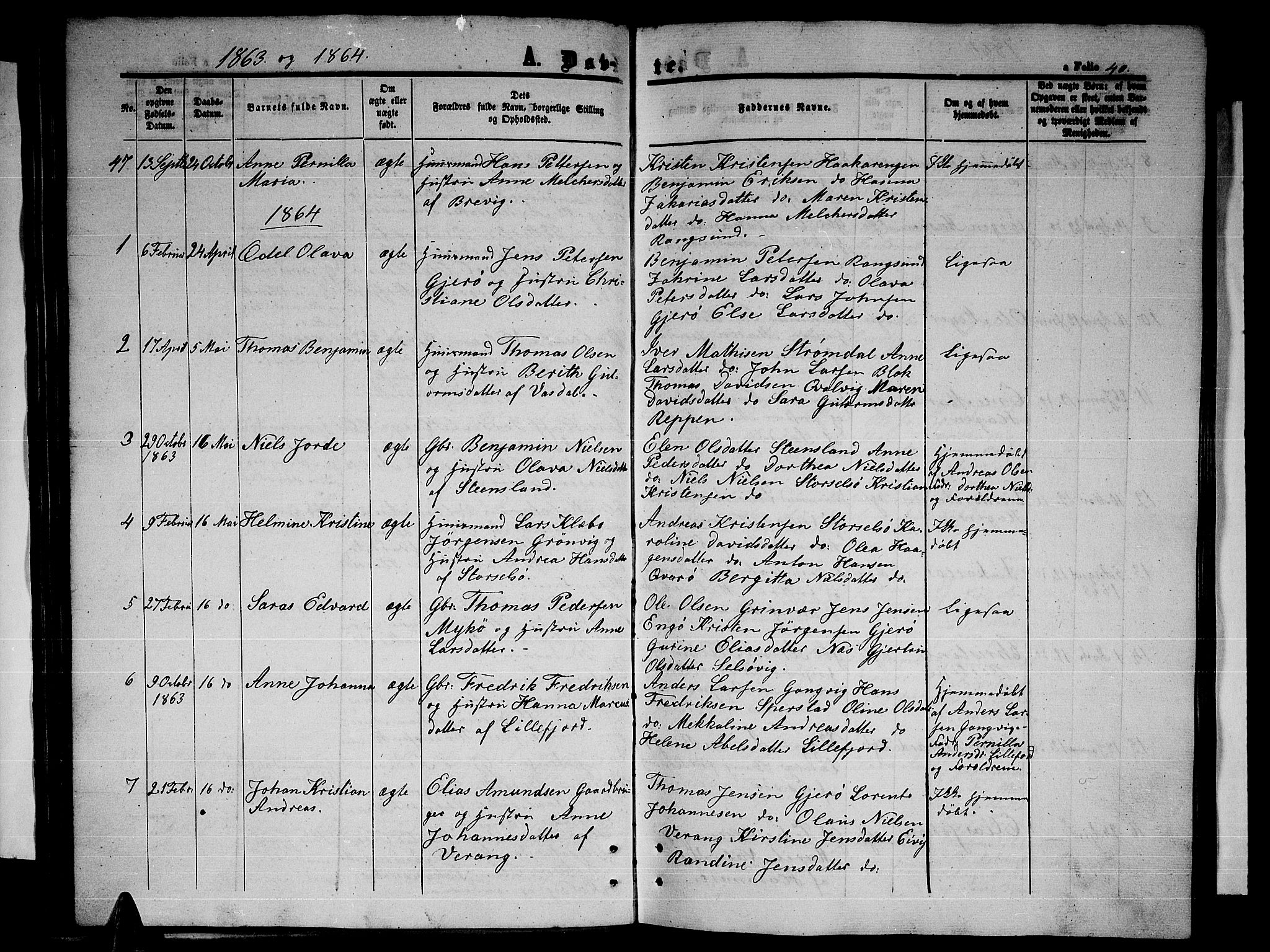 Ministerialprotokoller, klokkerbøker og fødselsregistre - Nordland, SAT/A-1459/841/L0619: Parish register (copy) no. 841C03, 1856-1876, p. 40