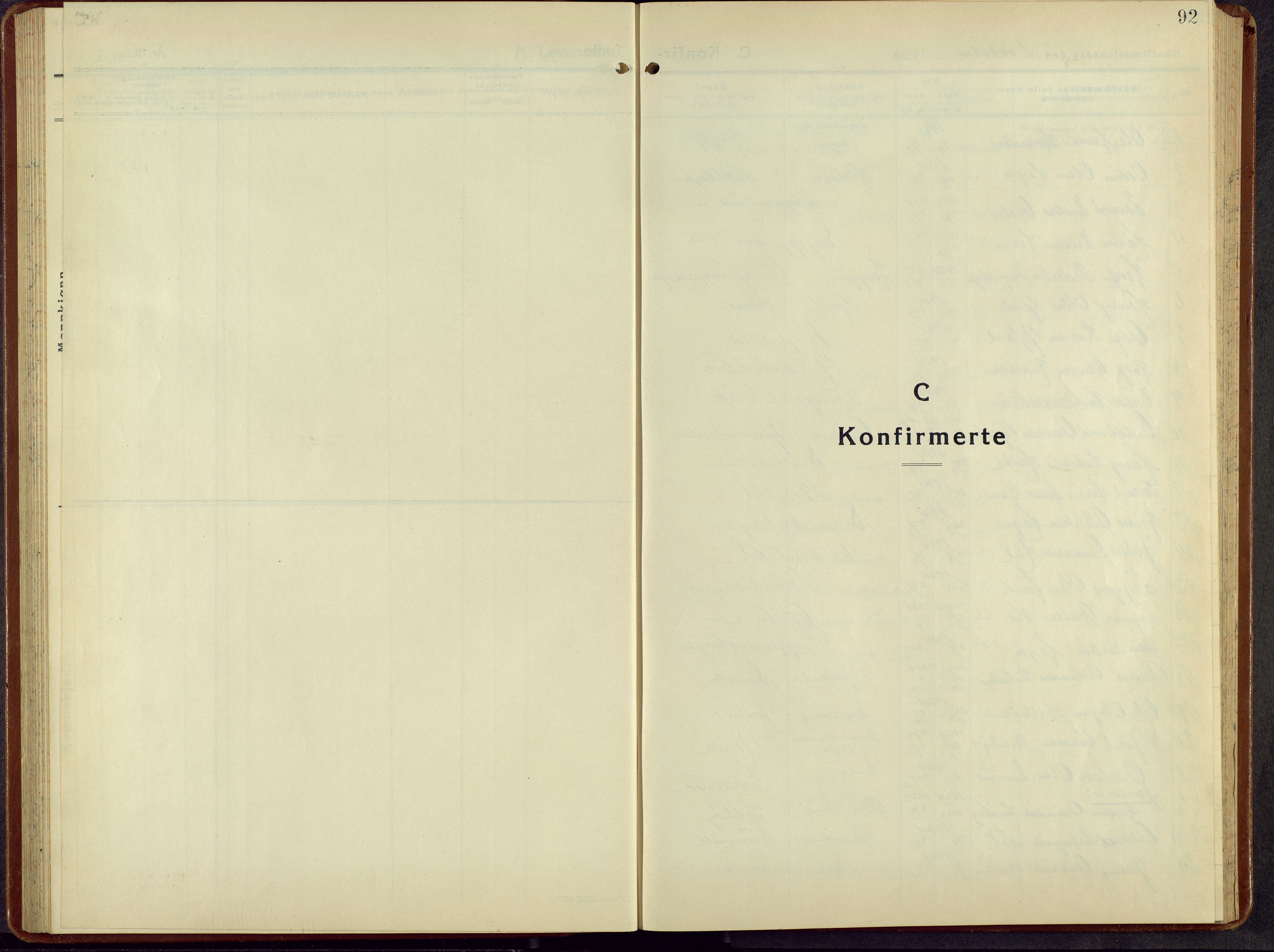 Nord-Odal prestekontor, AV/SAH-PREST-032/H/Ha/Hab/L0007: Parish register (copy) no. 7, 1939-1957, p. 92