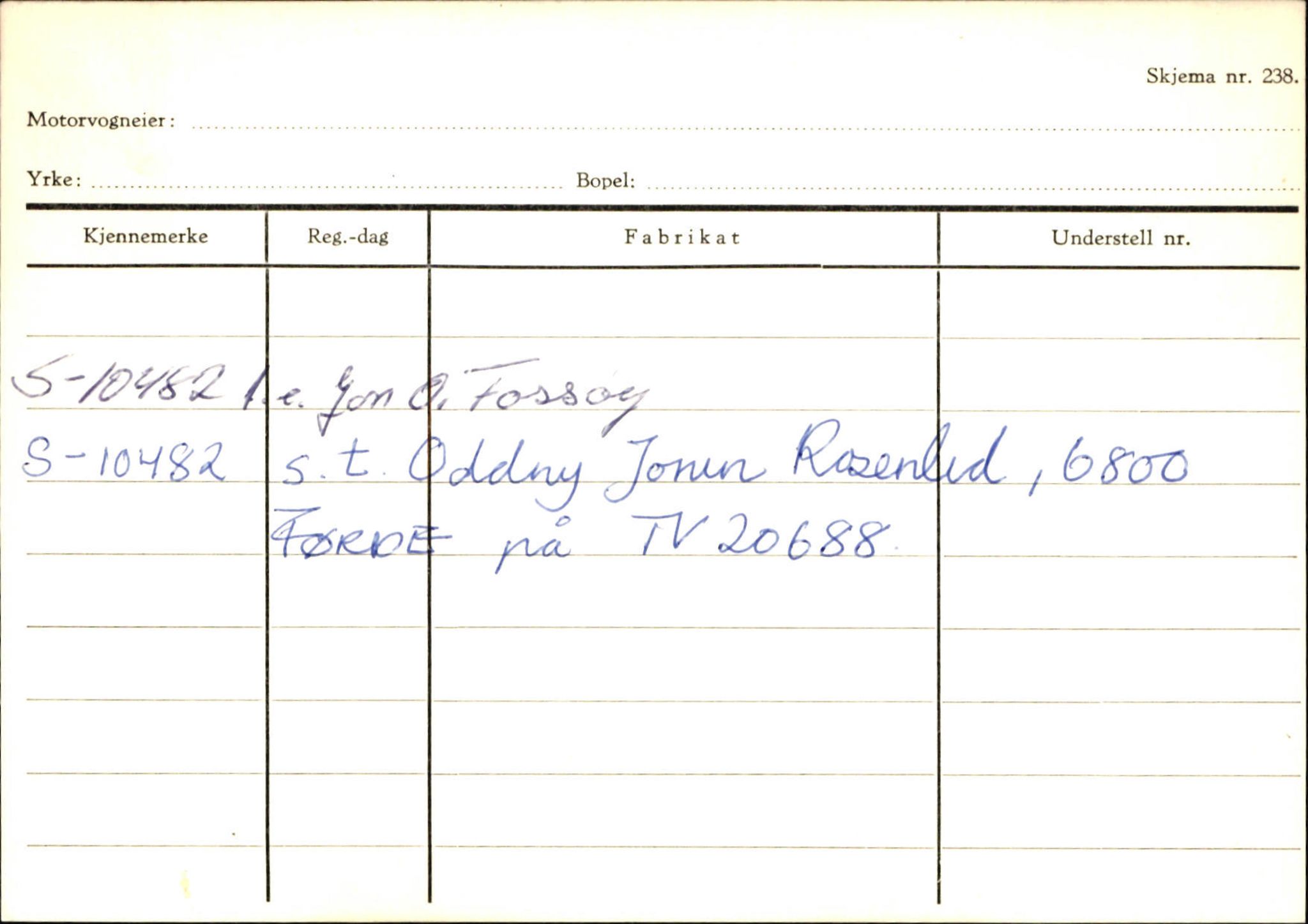 Statens vegvesen, Sogn og Fjordane vegkontor, AV/SAB-A-5301/4/F/L0133: Eigarregister Bremanger A-Å. Gaular A-H, 1945-1975, p. 444