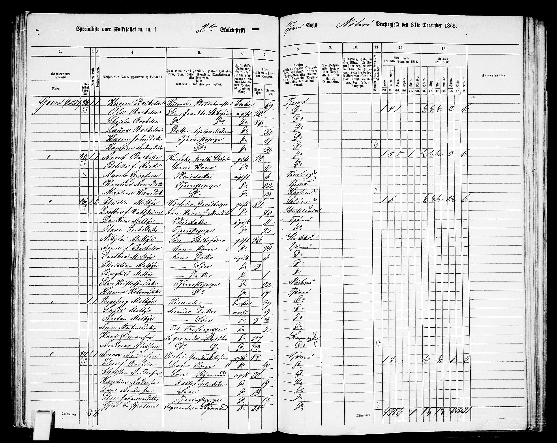 RA, 1865 census for Nøtterøy, 1865, p. 265