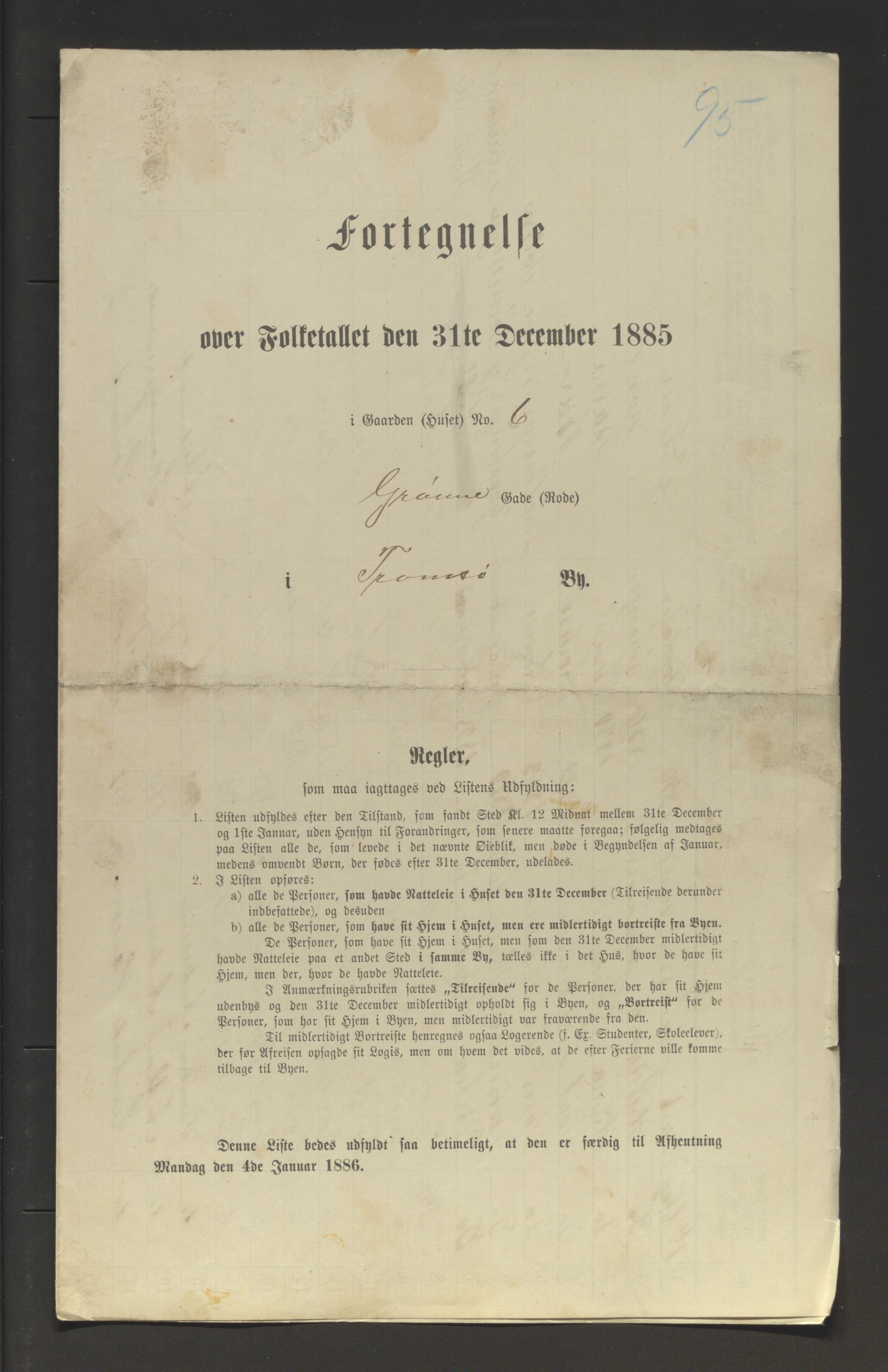 SATØ, 1885 census for 1902 Tromsø, 1885, p. 95a