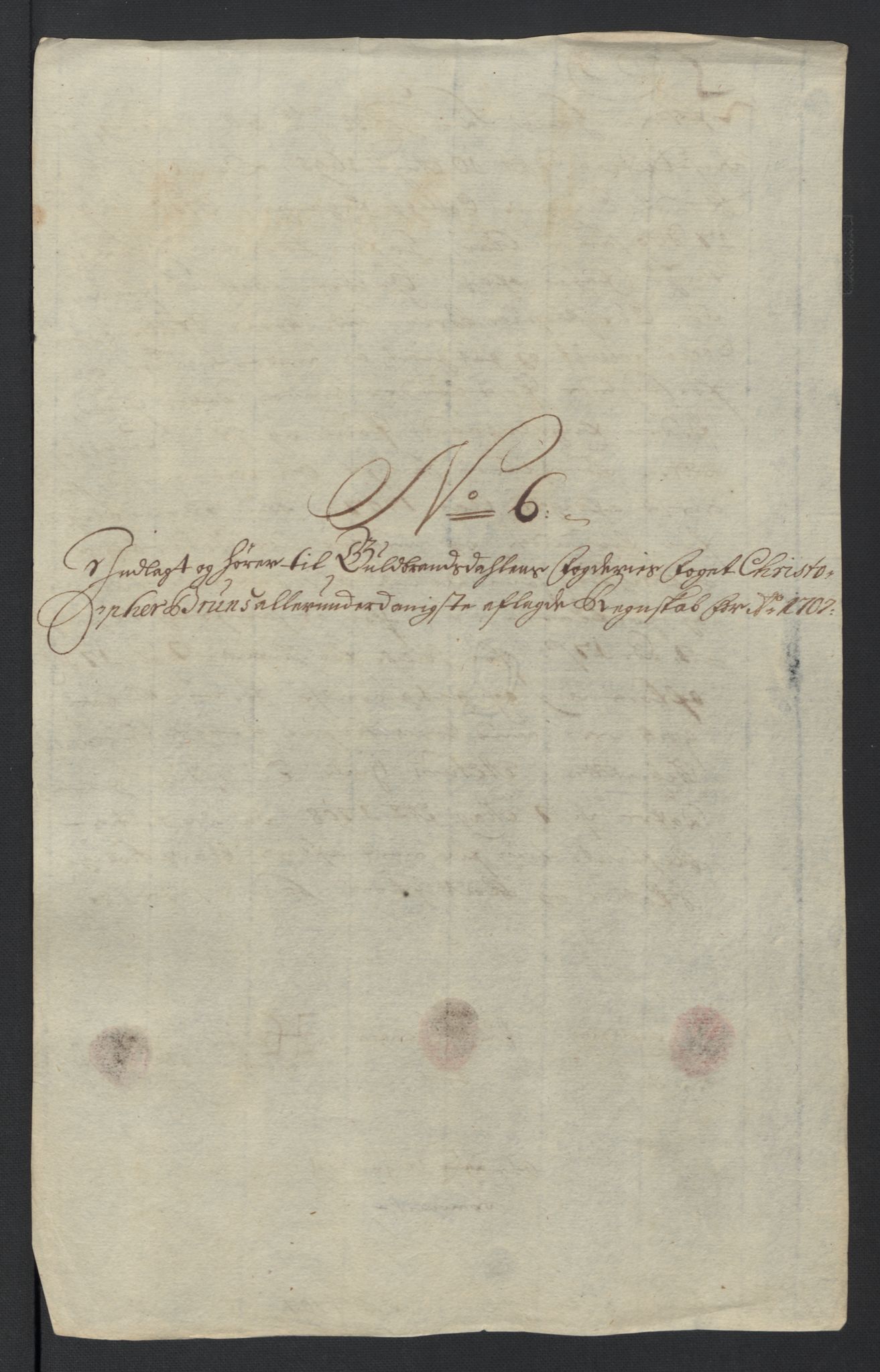 Rentekammeret inntil 1814, Reviderte regnskaper, Fogderegnskap, AV/RA-EA-4092/R17/L1178: Fogderegnskap Gudbrandsdal, 1705-1707, p. 333