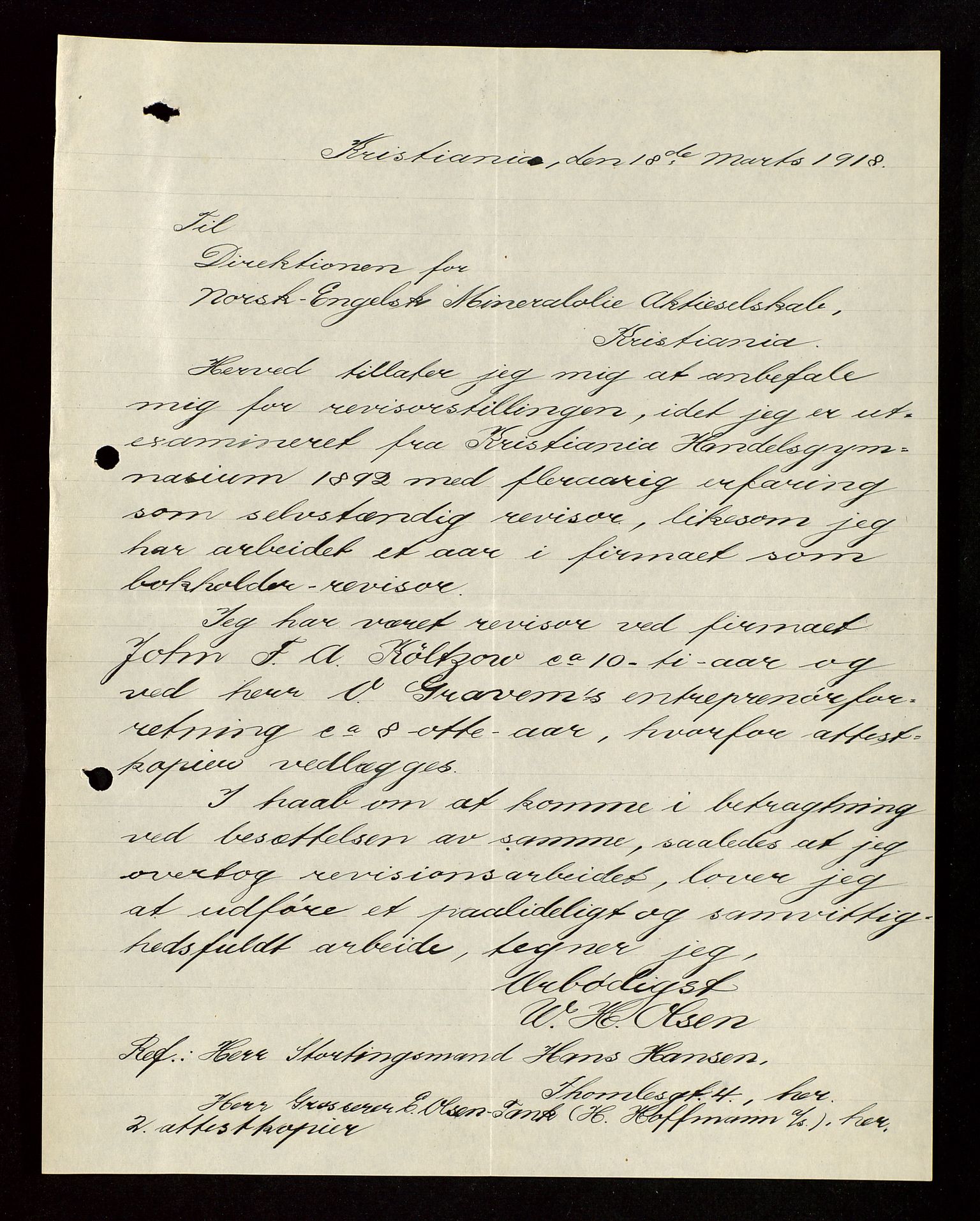 Pa 1521 - A/S Norske Shell, AV/SAST-A-101915/E/Ea/Eaa/L0003: Sjefskorrespondanse, 1918, p. 203