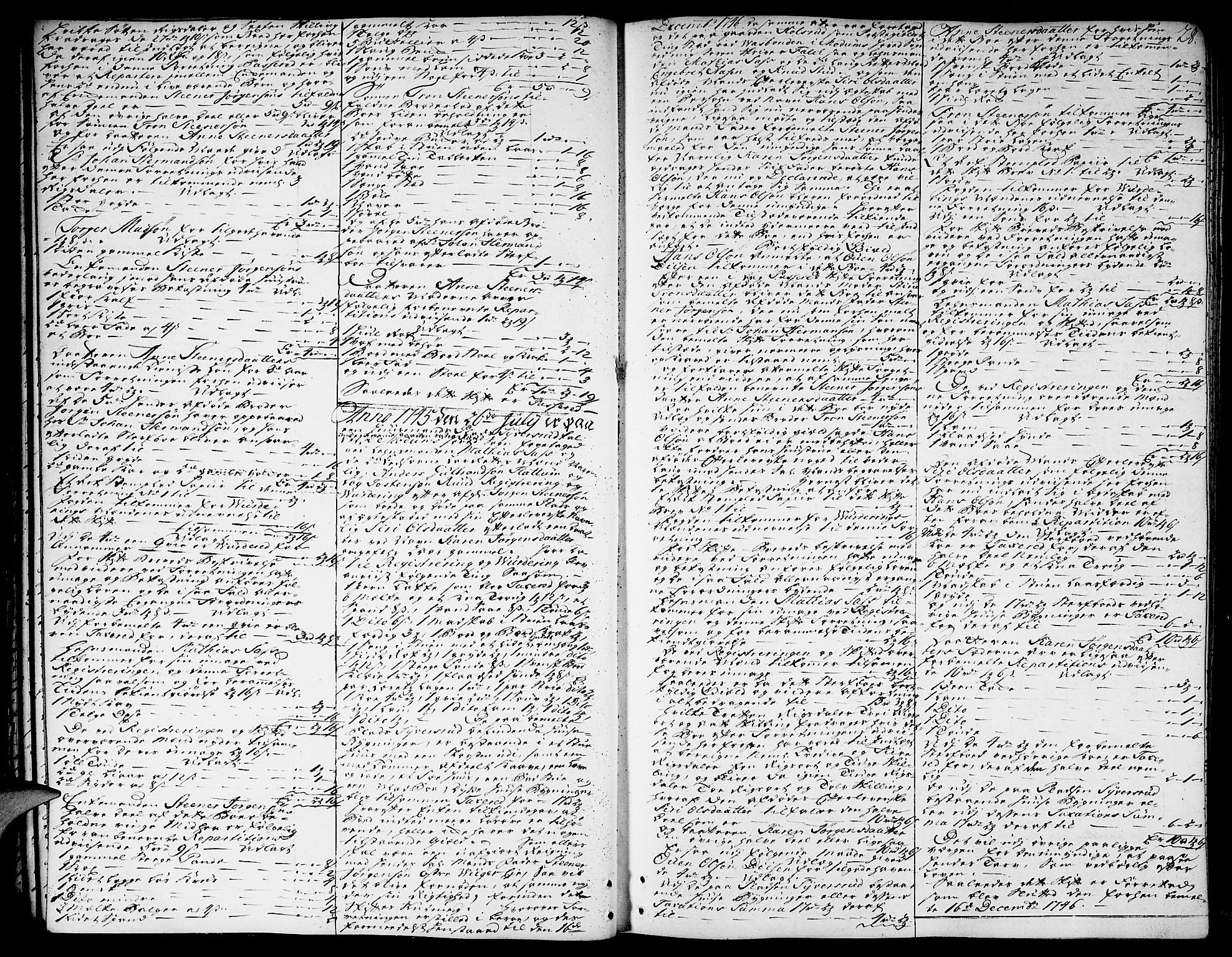 Eiker, Modum og Sigdal sorenskriveri, AV/SAKO-A-123/H/Hb/Hba/L0010: Skifteprotokoll, 1746-1751, p. 27b-28a