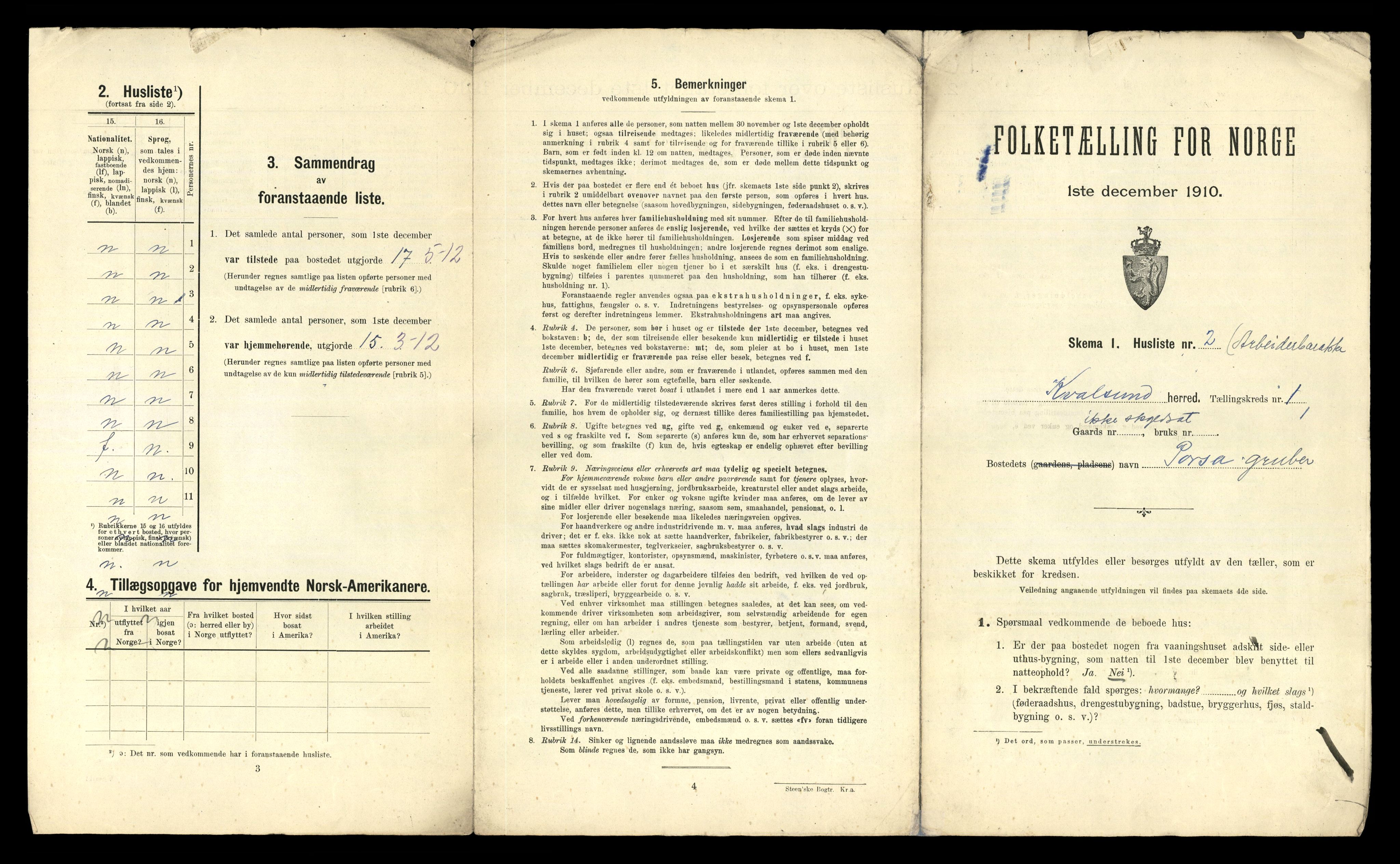 RA, 1910 census for Kvalsund, 1910, p. 25