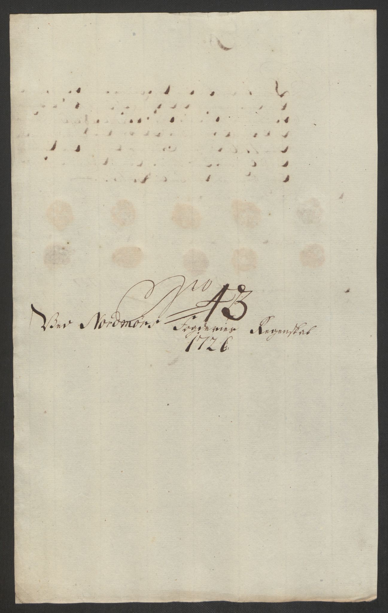 Rentekammeret inntil 1814, Reviderte regnskaper, Fogderegnskap, RA/EA-4092/R56/L3759: Fogderegnskap Nordmøre, 1726, p. 243