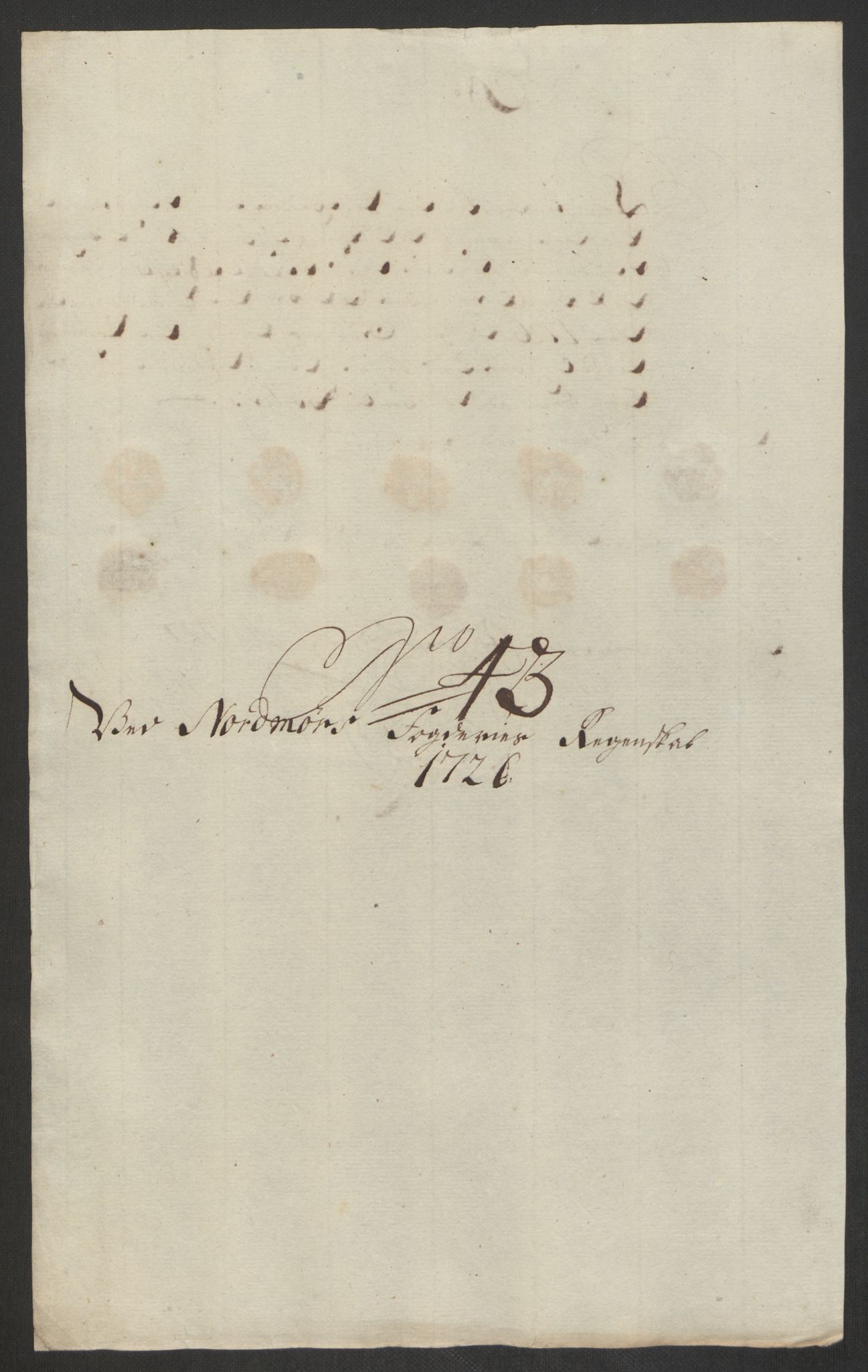 Rentekammeret inntil 1814, Reviderte regnskaper, Fogderegnskap, AV/RA-EA-4092/R56/L3759: Fogderegnskap Nordmøre, 1726, p. 243