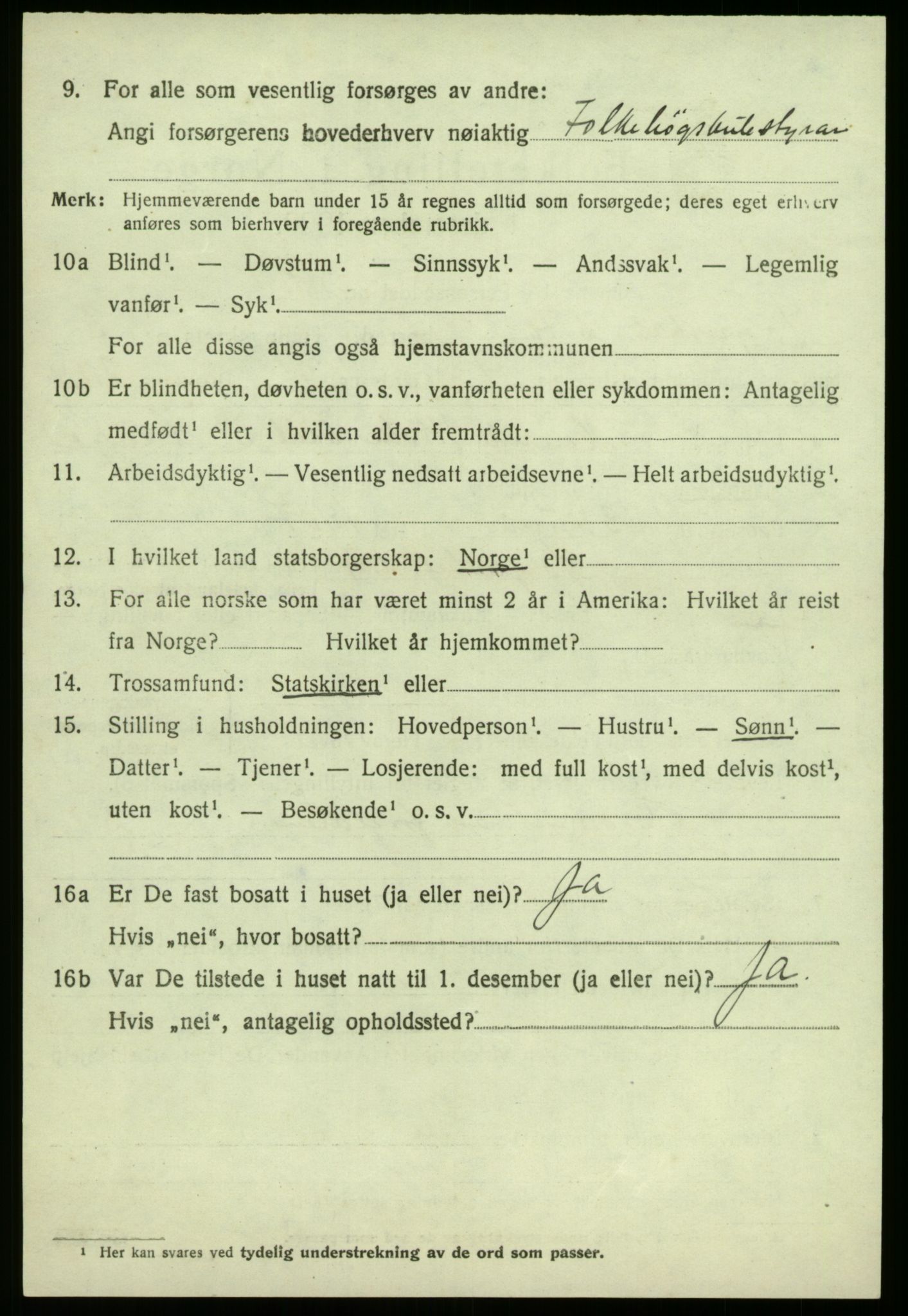 SAB, 1920 census for Sogndal, 1920, p. 2372