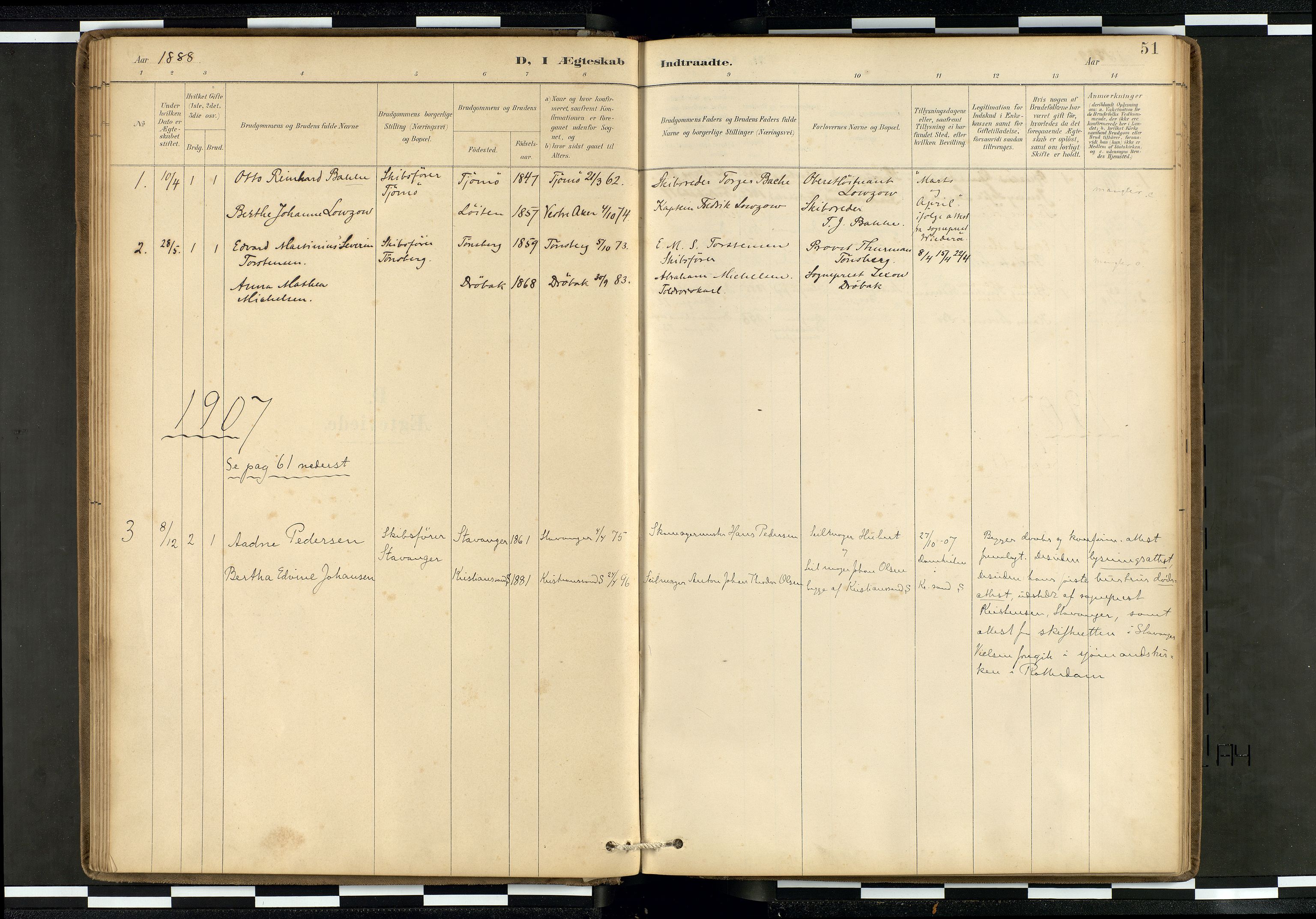 Den norske sjømannsmisjon i utlandet/Hollandske havner (Amsterdam-Rotterdam-Europort), AV/SAB-SAB/PA-0106/H/Ha/Haa/L0002: Parish register (official) no. A 2, 1887-1907, p. 50b-51a