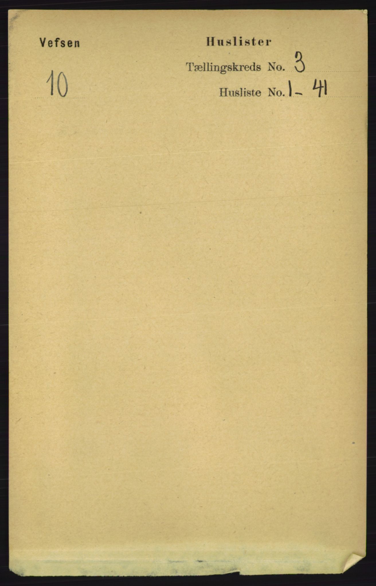 RA, 1891 census for 1824 Vefsn, 1891, p. 1233
