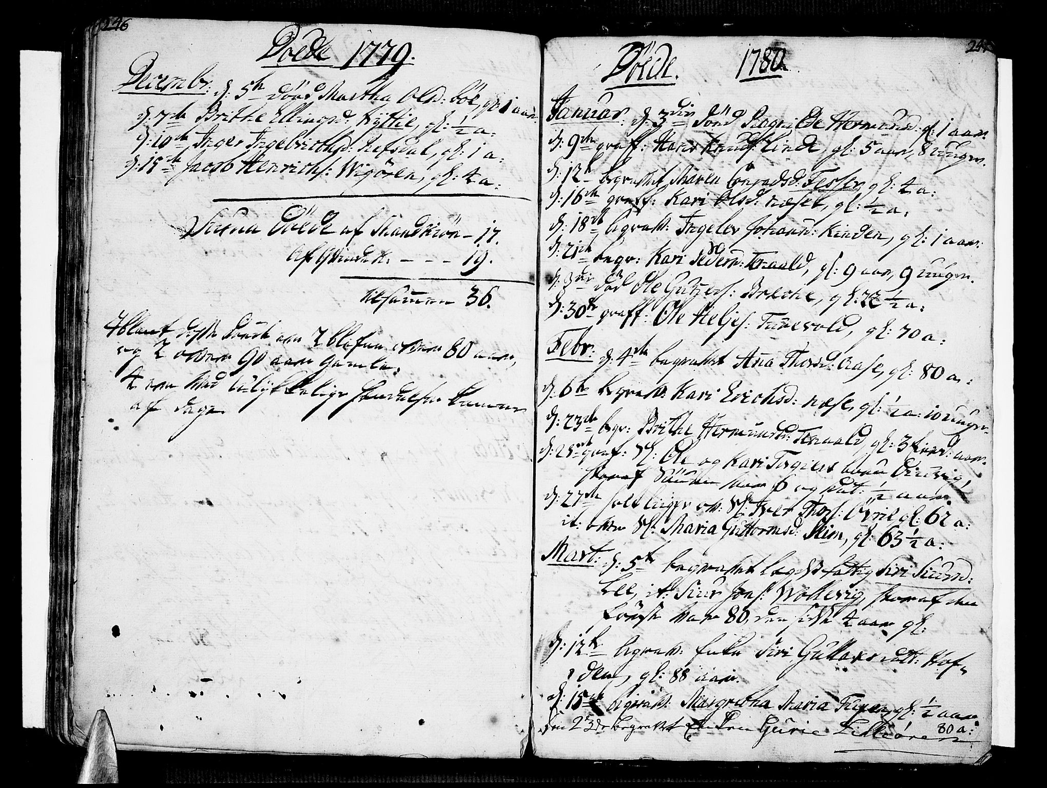 Vik sokneprestembete, AV/SAB-A-81501/H/Haa/Haaa/L0004: Parish register (official) no. A 4, 1772-1783, p. 246-247