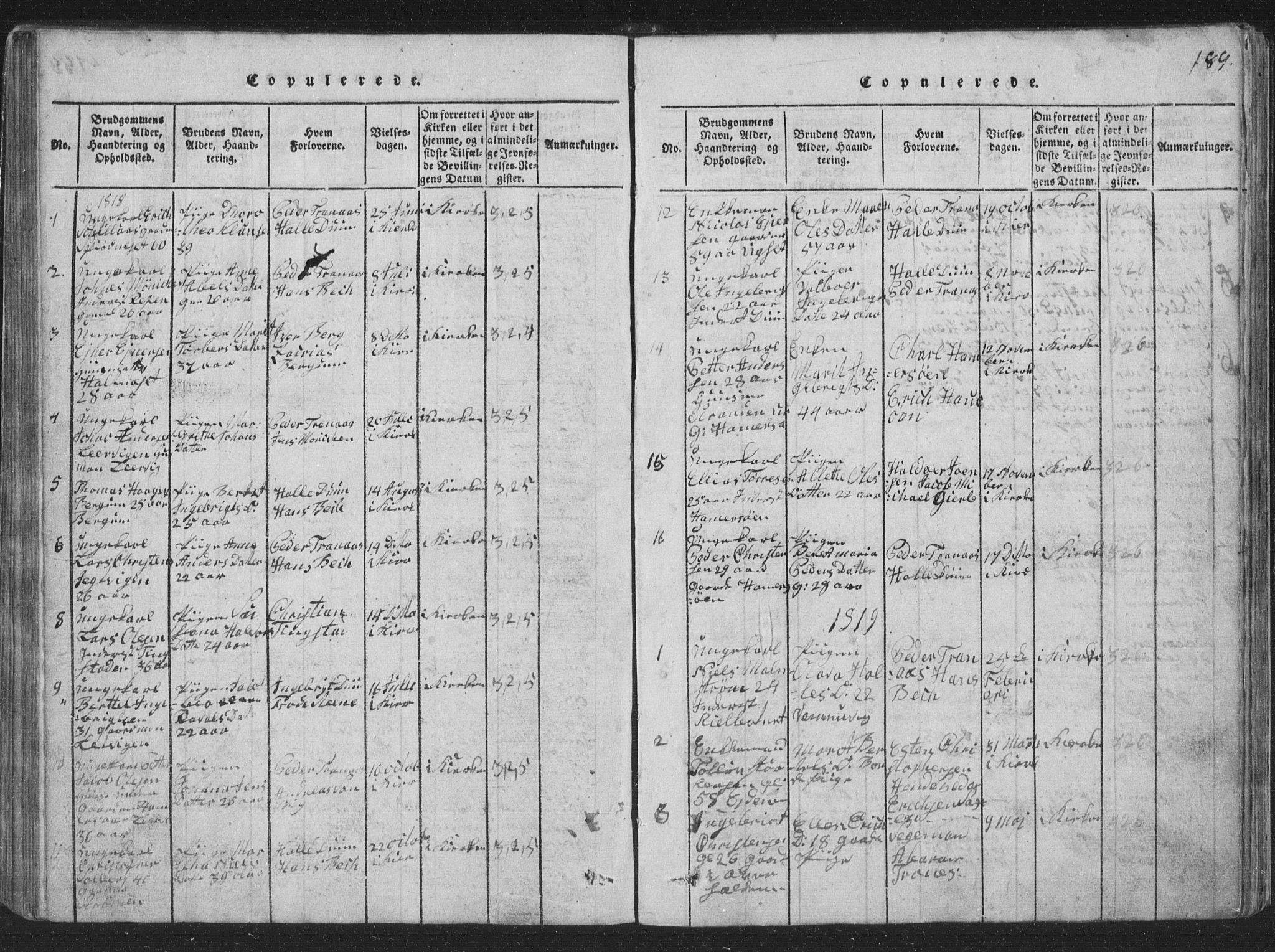 Ministerialprotokoller, klokkerbøker og fødselsregistre - Nord-Trøndelag, SAT/A-1458/773/L0613: Parish register (official) no. 773A04, 1815-1845, p. 189