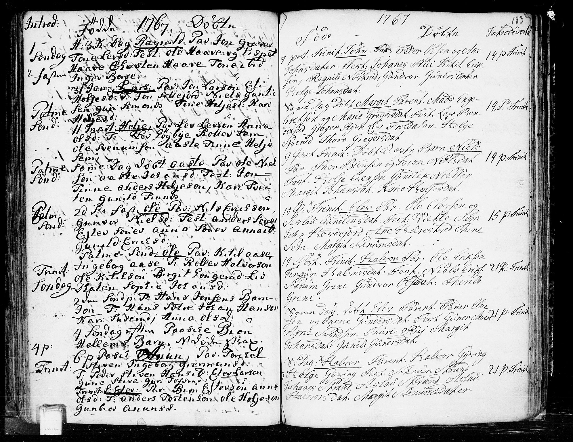 Heddal kirkebøker, SAKO/A-268/F/Fa/L0003: Parish register (official) no. I 3, 1723-1783, p. 183