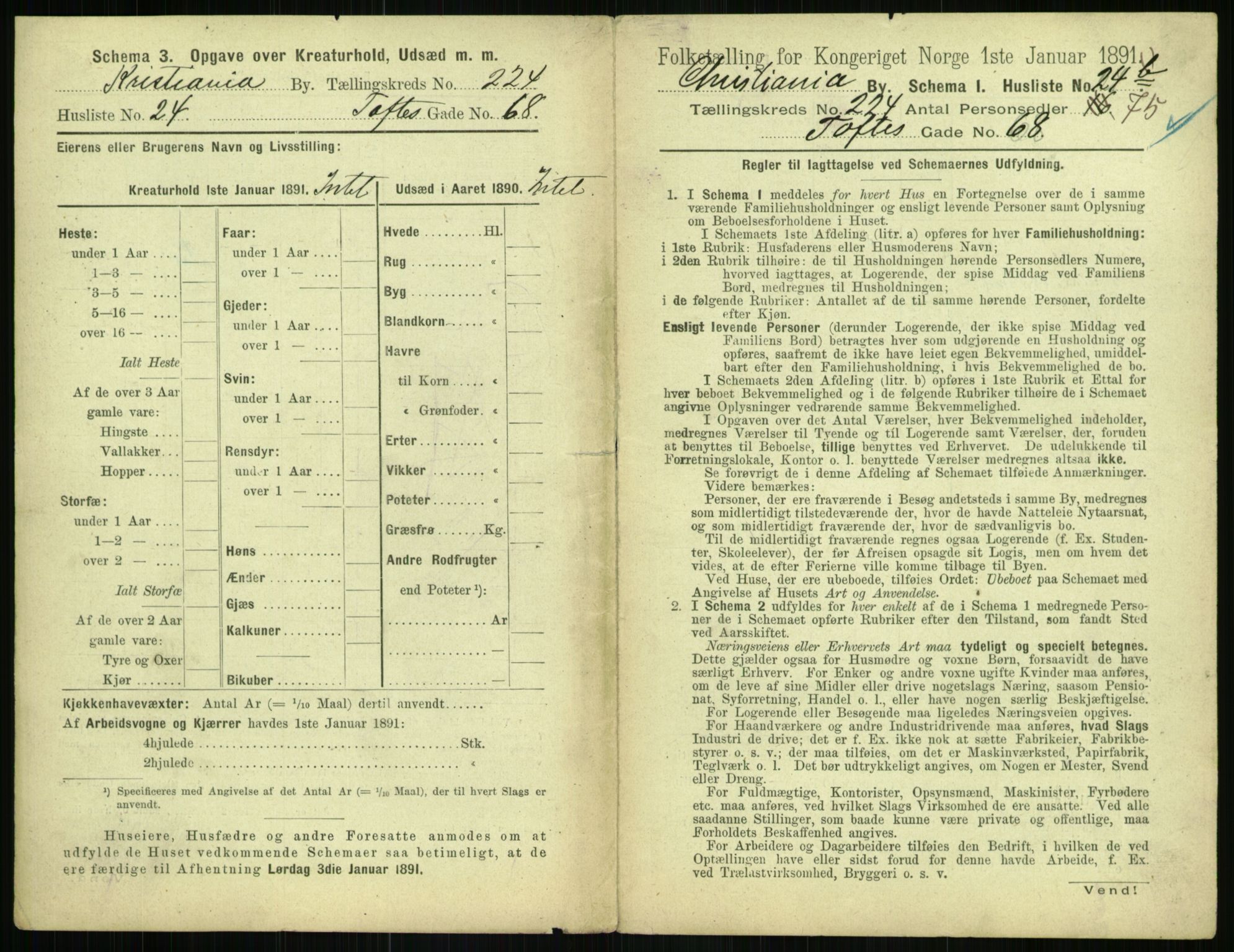 RA, 1891 census for 0301 Kristiania, 1891, p. 135319