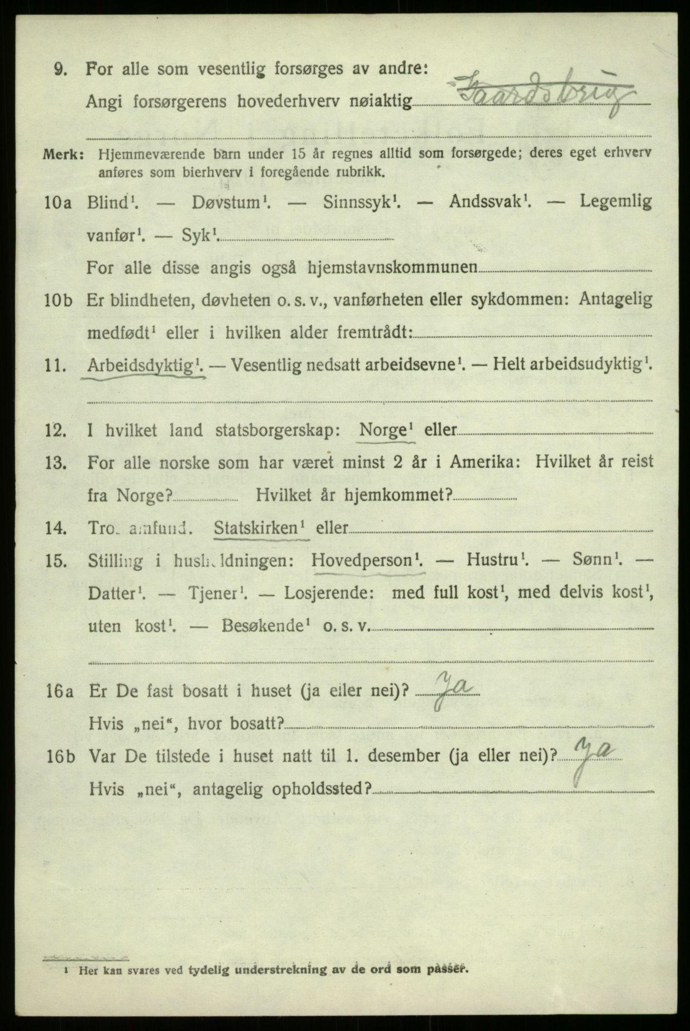 SAB, 1920 census for Haus, 1920, p. 5456