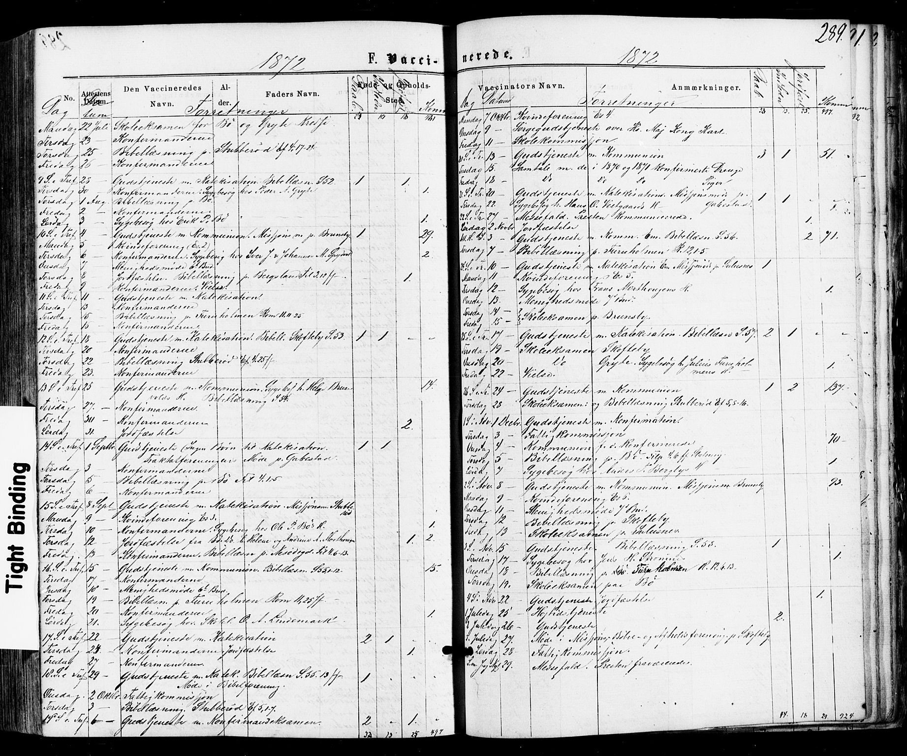 Varteig prestekontor Kirkebøker, SAO/A-10447a/F/Fa/L0001: Parish register (official) no. 1, 1861-1877, p. 289
