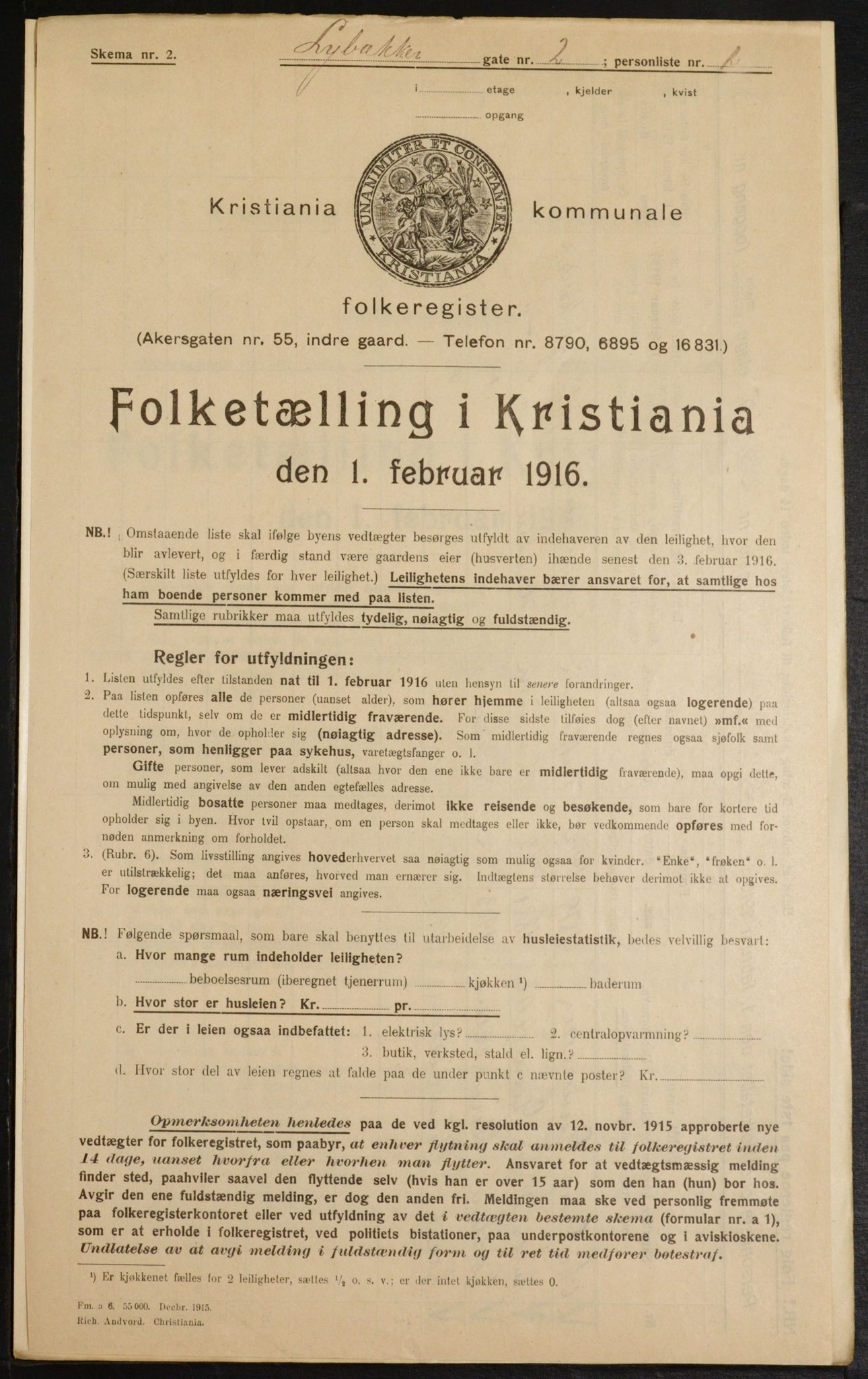 OBA, Municipal Census 1916 for Kristiania, 1916, p. 59742