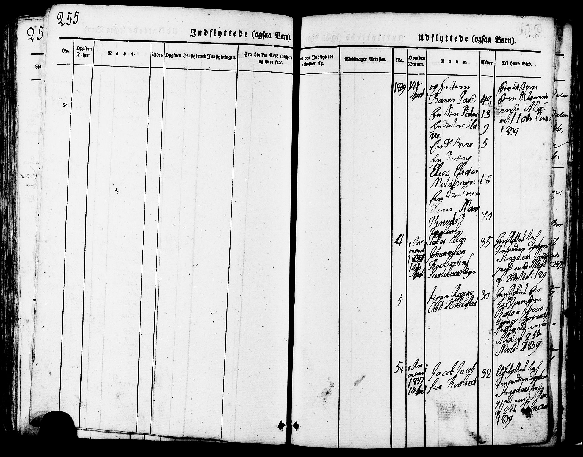 Ministerialprotokoller, klokkerbøker og fødselsregistre - Møre og Romsdal, SAT/A-1454/517/L0221: Parish register (official) no. 517A01, 1827-1858, p. 255