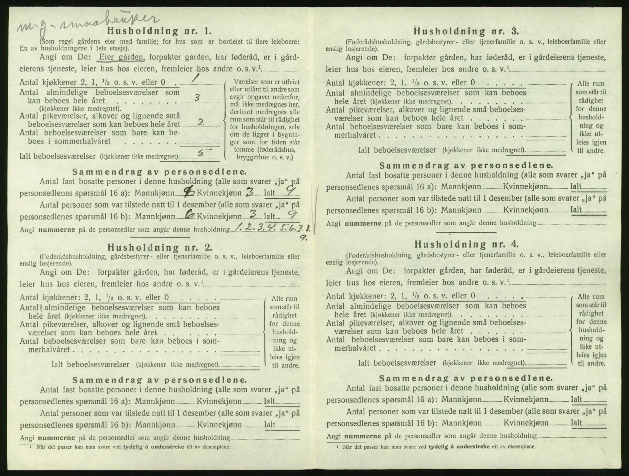 SAT, 1920 census for Valsøyfjord, 1920, p. 442