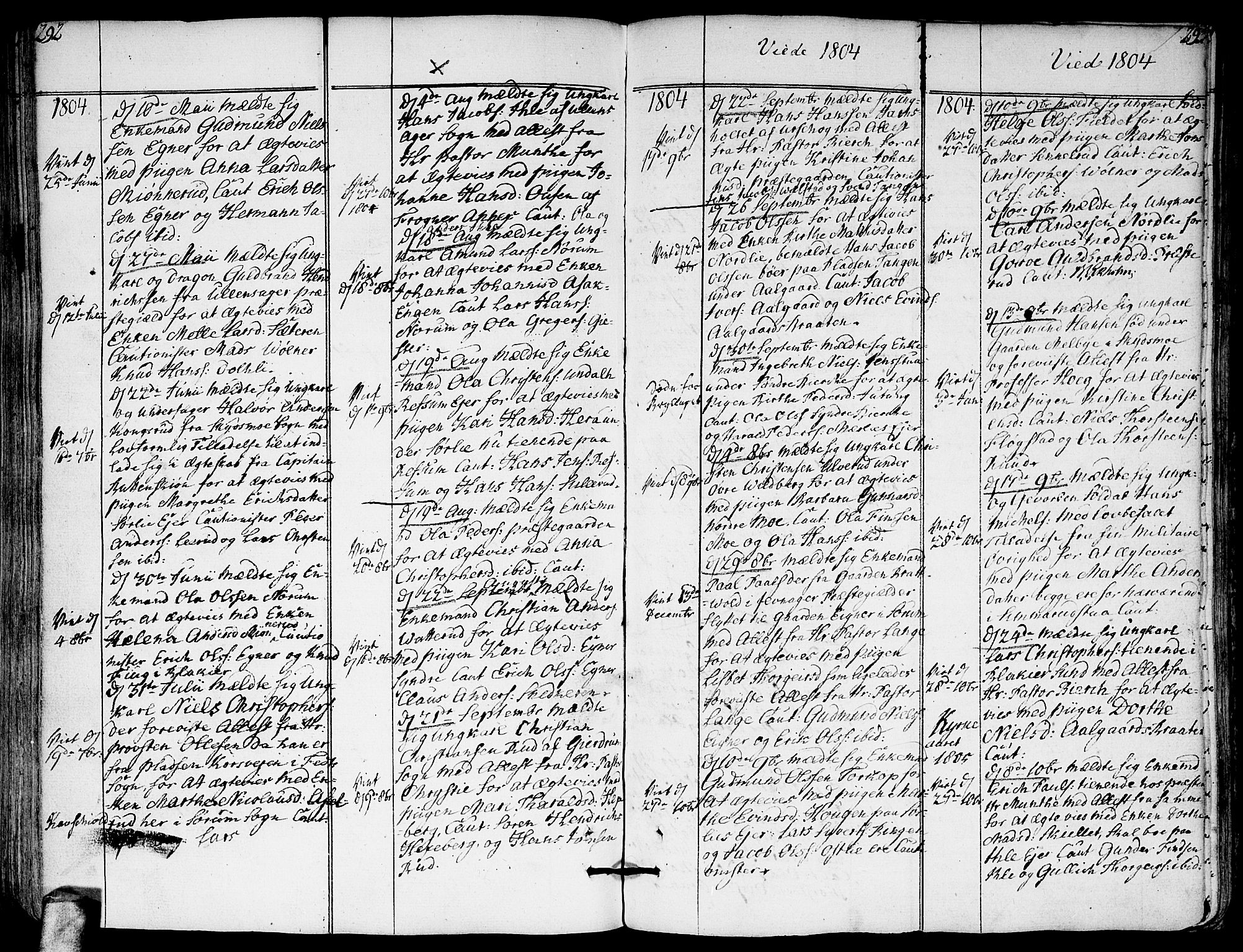 Sørum prestekontor Kirkebøker, SAO/A-10303/F/Fa/L0002: Parish register (official) no. I 2, 1759-1814, p. 292-293