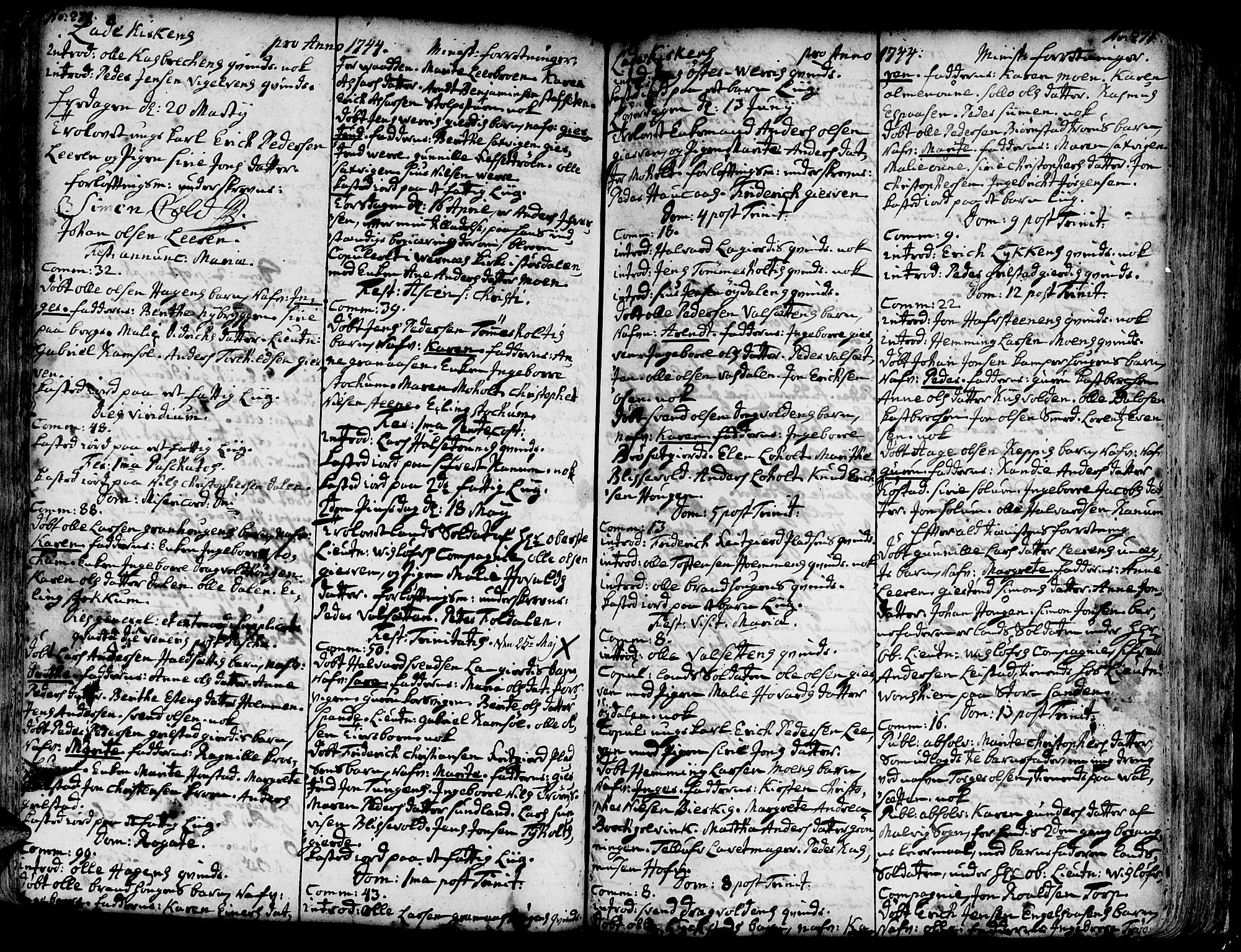 Ministerialprotokoller, klokkerbøker og fødselsregistre - Sør-Trøndelag, SAT/A-1456/606/L0275: Parish register (official) no. 606A01 /1, 1727-1780, p. 270-271