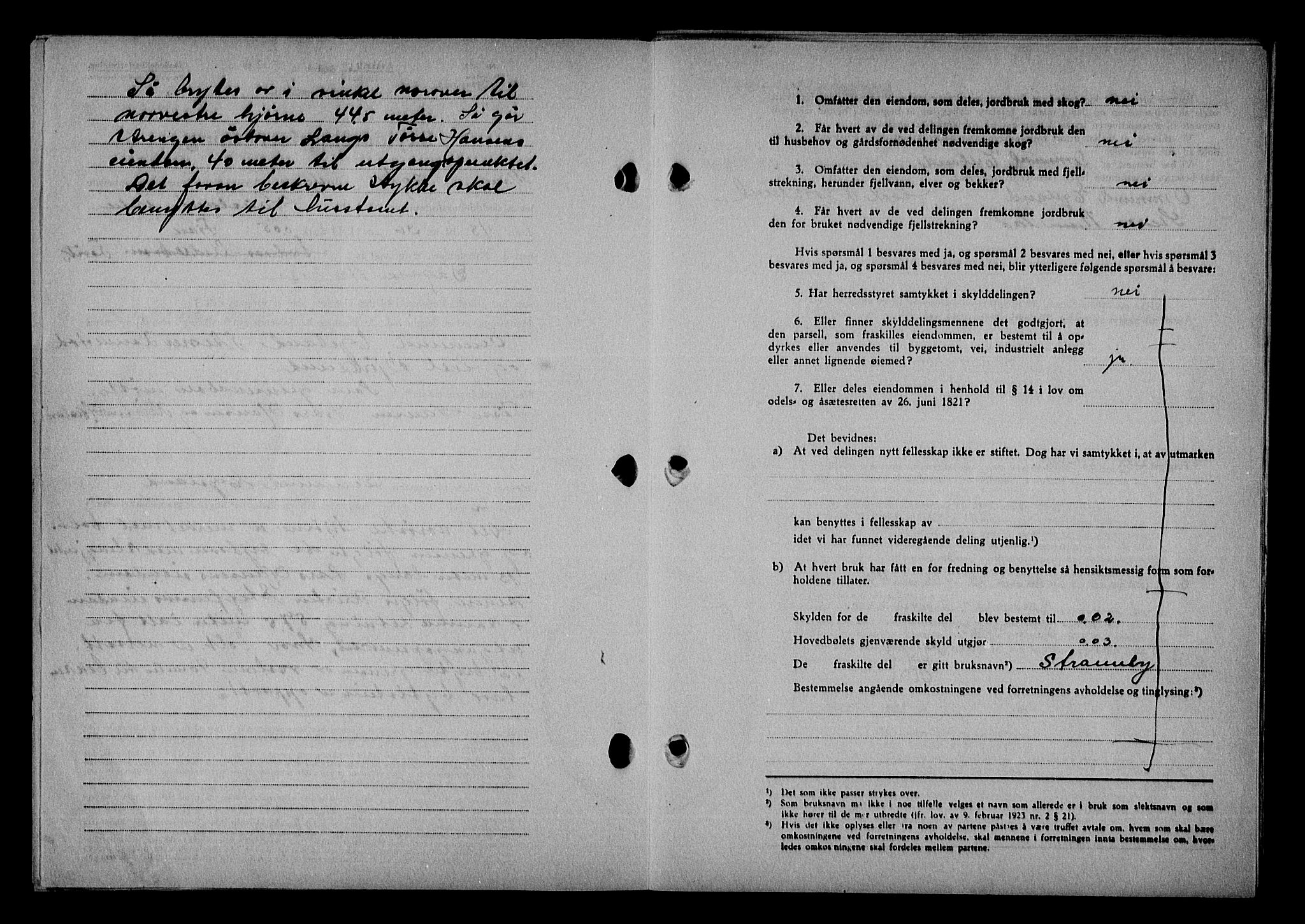 Vestre Nedenes/Sand sorenskriveri, SAK/1221-0010/G/Gb/Gba/L0053: Mortgage book no. A 6, 1944-1945, Diary no: : 562/1945