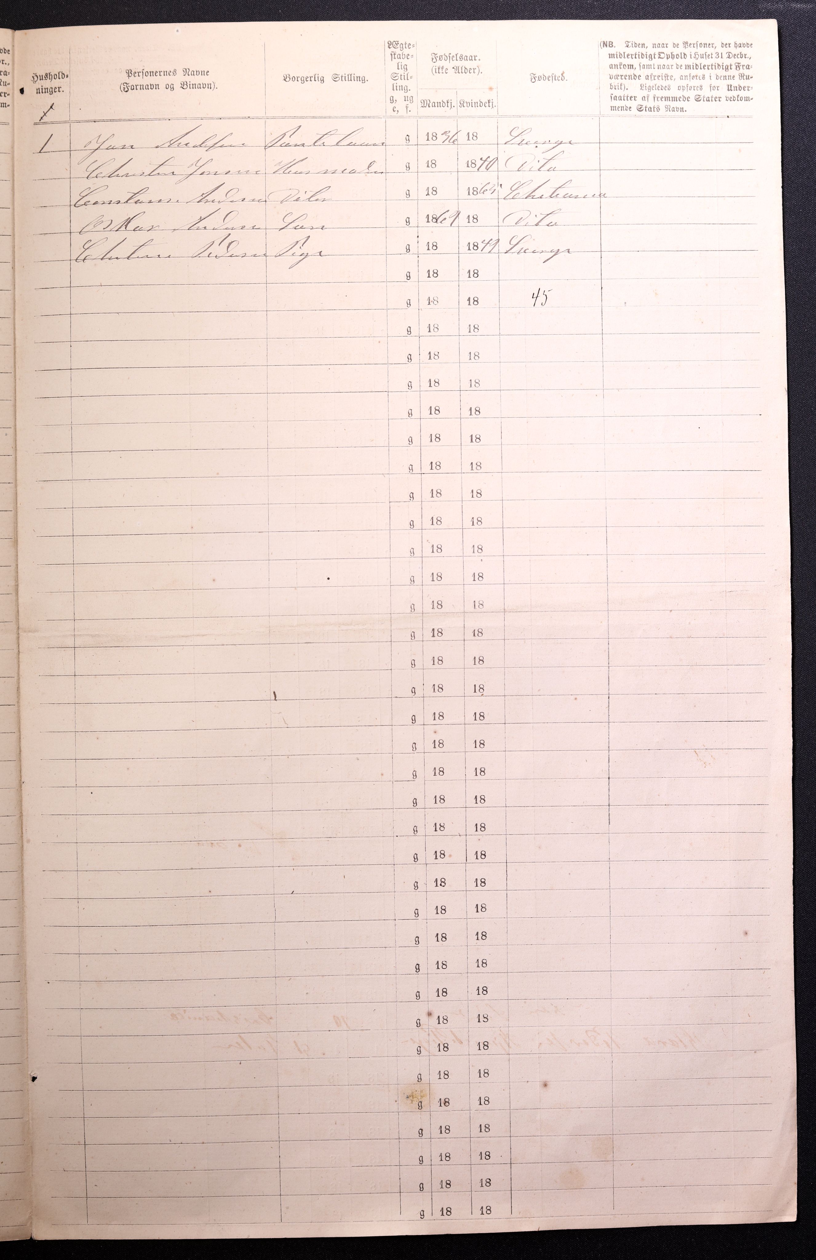 RA, 1870 census for 0301 Kristiania, 1870, p. 4362