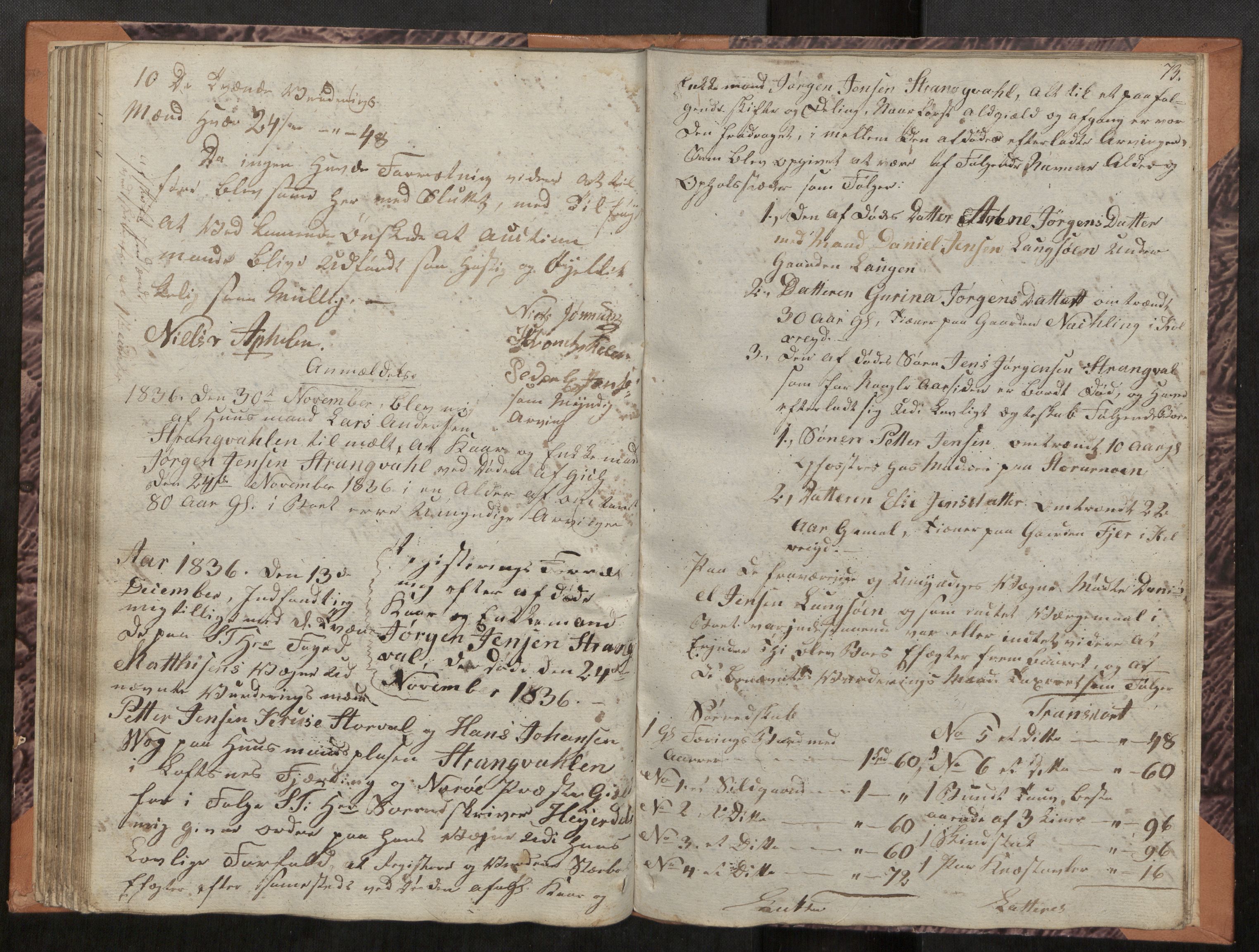 Namdal sorenskriveri, AV/SAT-A-4133/1/3/3Ca/L0002: Skifteregistreringsprotokoll, 1829-1838, p. 73