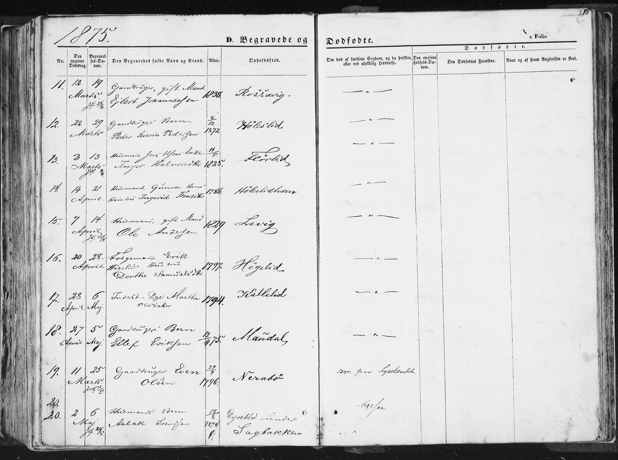 Høgsfjord sokneprestkontor, AV/SAST-A-101624/H/Ha/Haa/L0001: Parish register (official) no. A 1, 1854-1875, p. 318