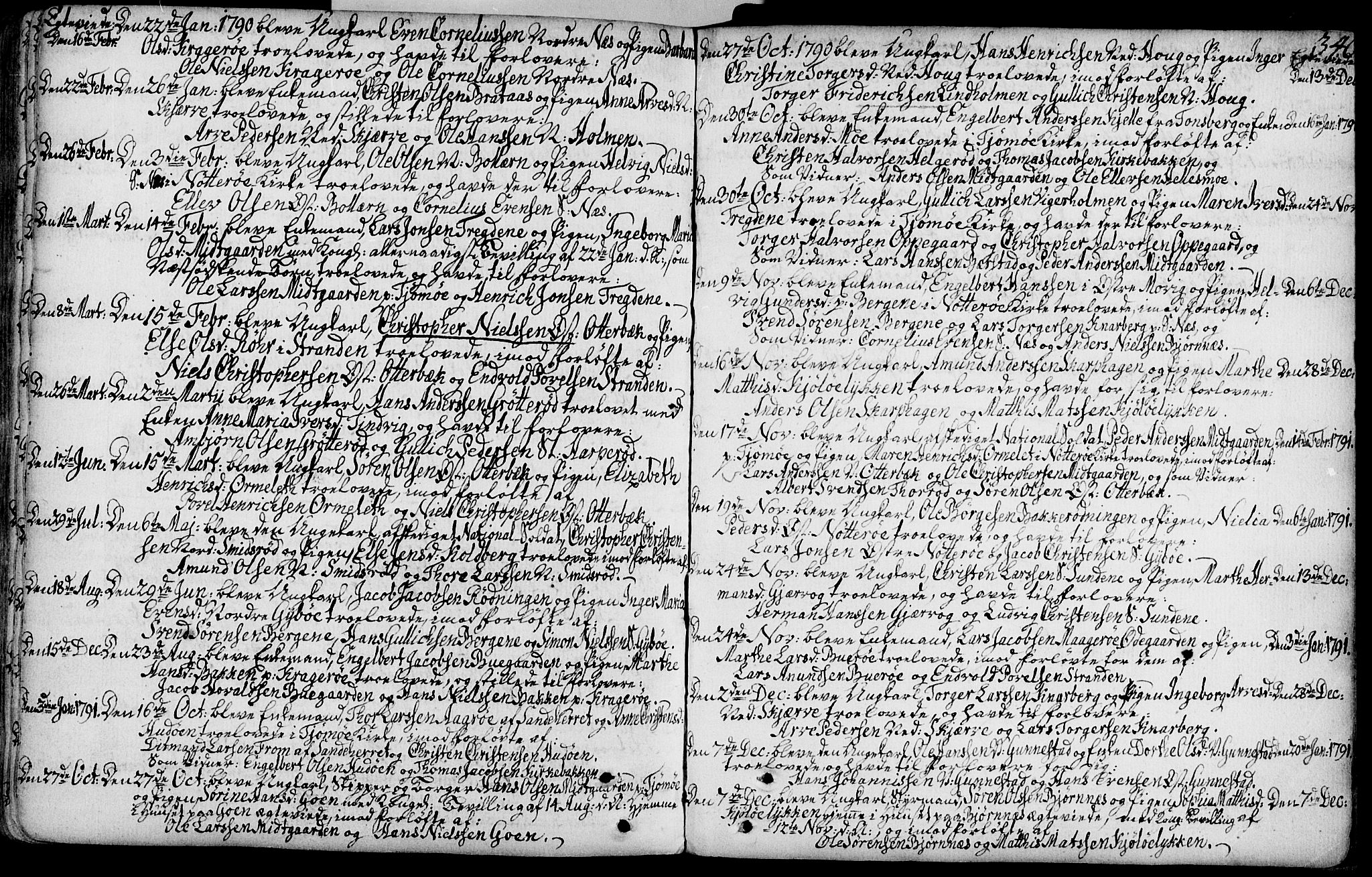 Nøtterøy kirkebøker, SAKO/A-354/F/Fa/L0002: Parish register (official) no. I 2, 1738-1790, p. 346