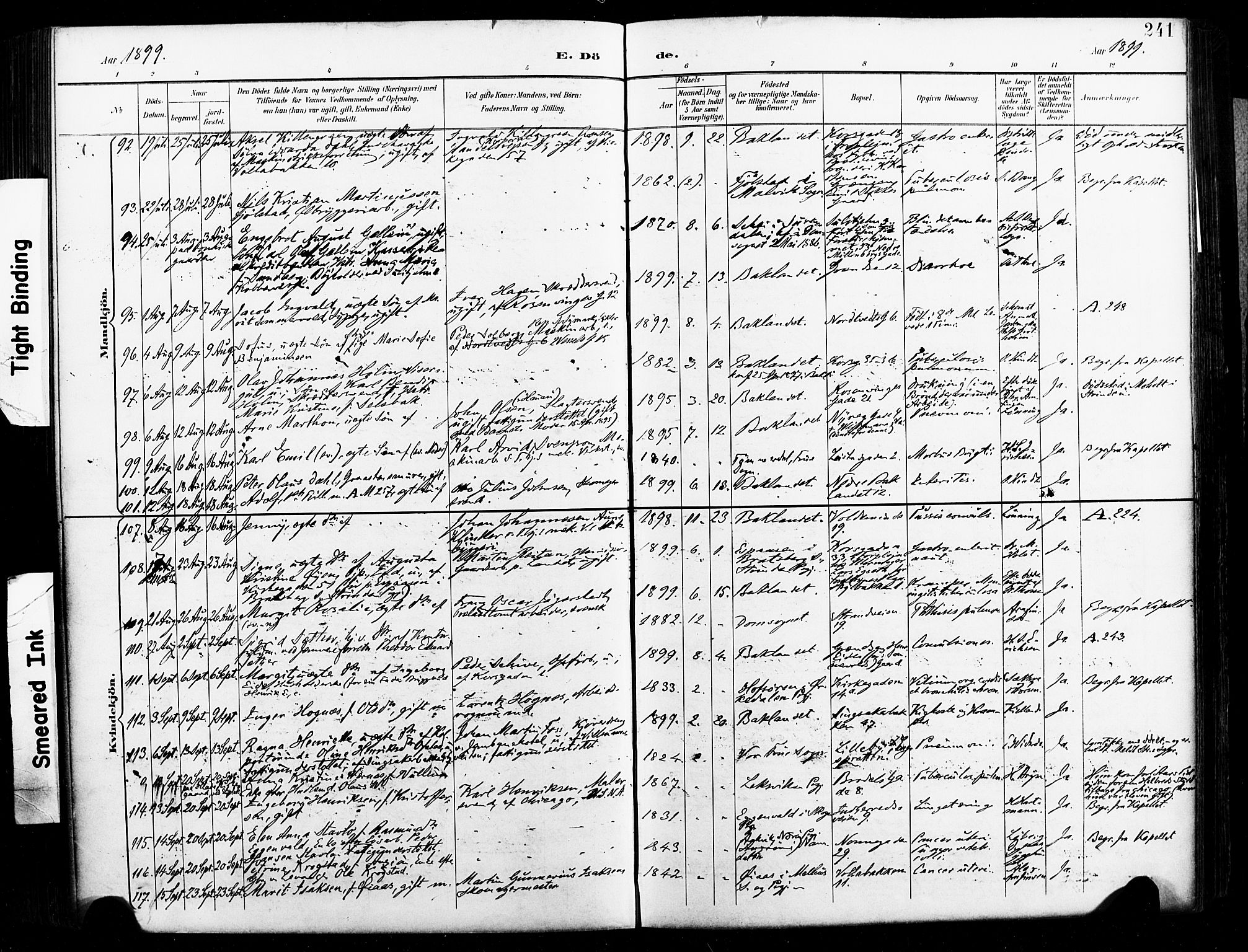 Ministerialprotokoller, klokkerbøker og fødselsregistre - Sør-Trøndelag, SAT/A-1456/604/L0198: Parish register (official) no. 604A19, 1893-1900, p. 241
