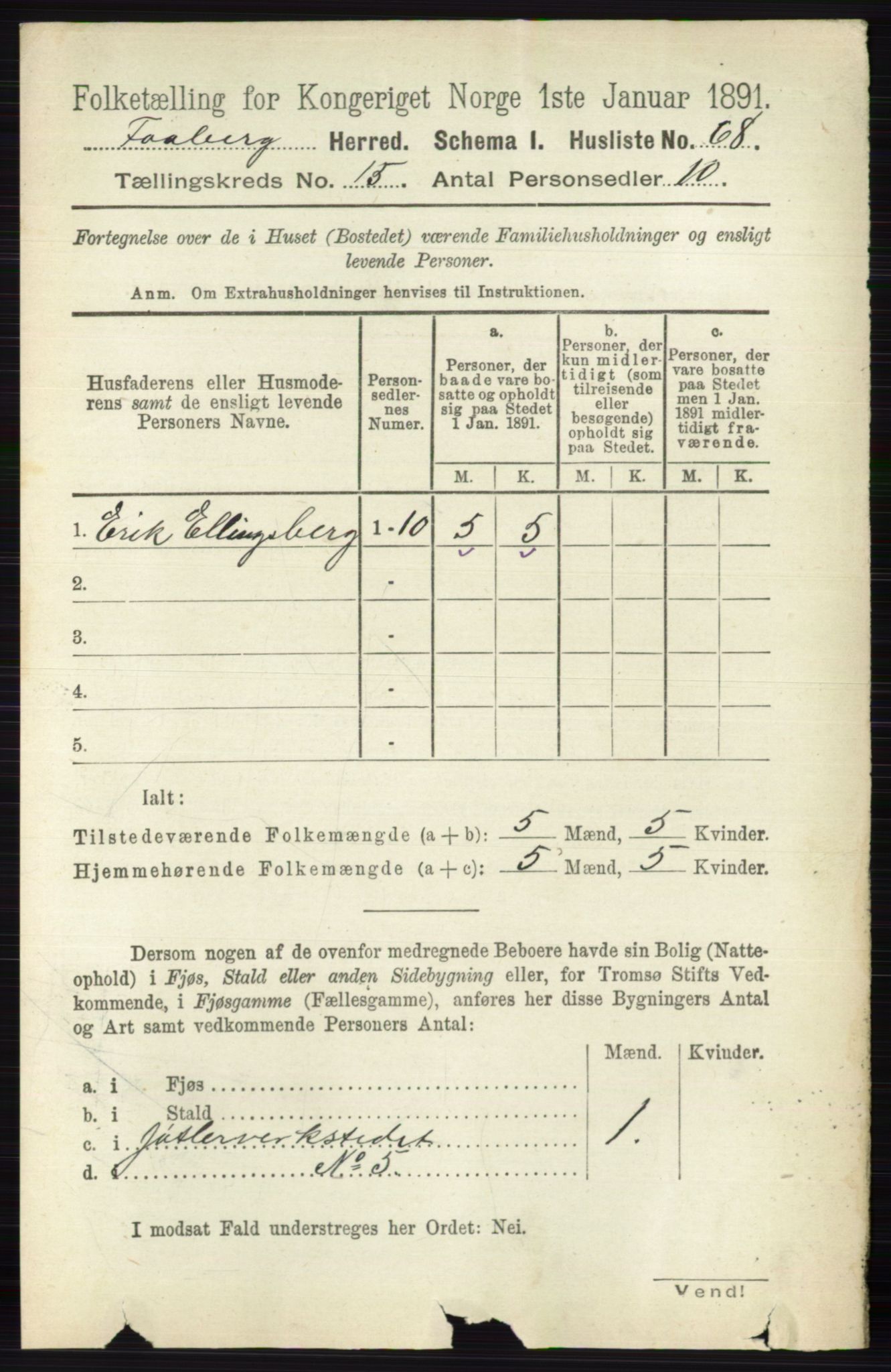 RA, 1891 census for 0524 Fåberg, 1891, p. 5902