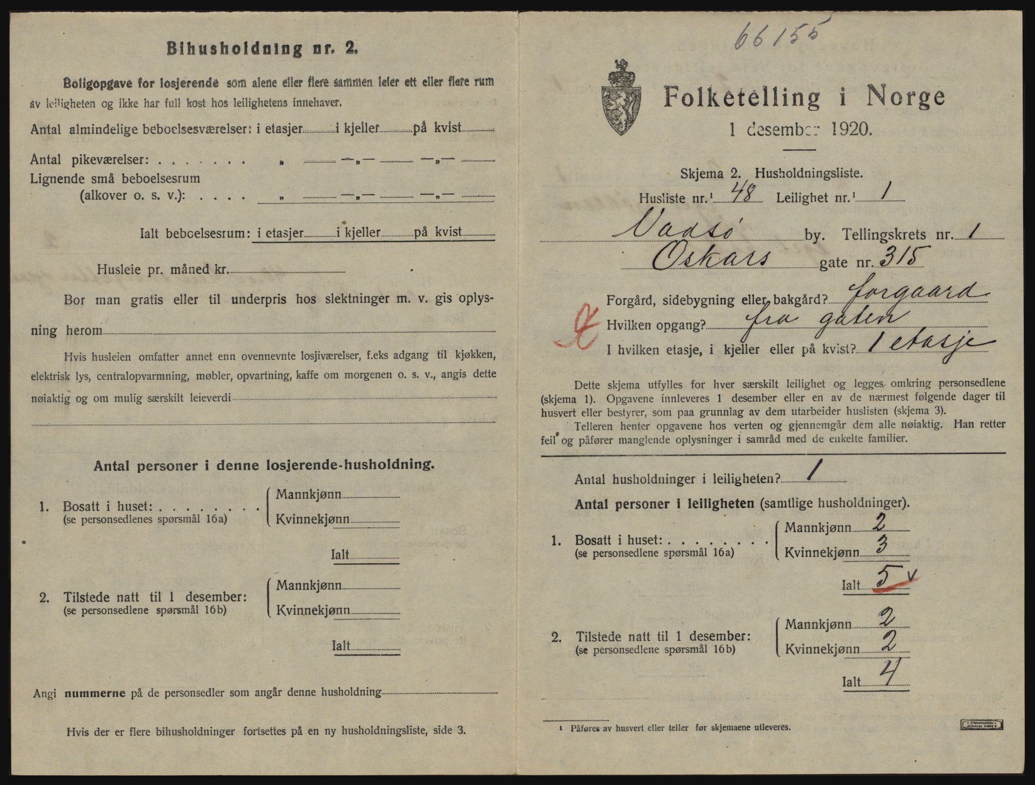 SATØ, 1920 census for Vadsø, 1920, p. 702