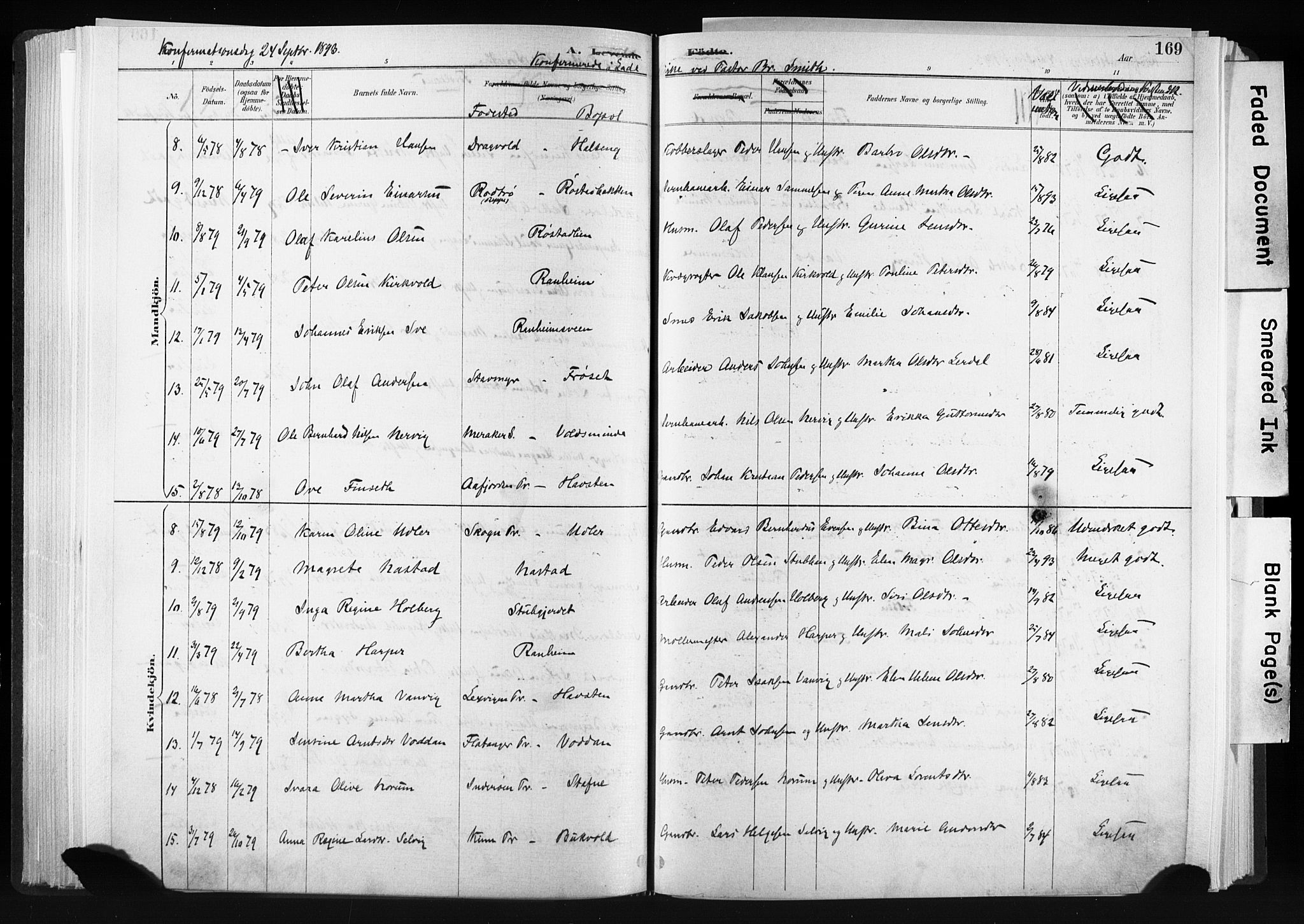 Ministerialprotokoller, klokkerbøker og fødselsregistre - Sør-Trøndelag, SAT/A-1456/606/L0300: Parish register (official) no. 606A15, 1886-1893, p. 169