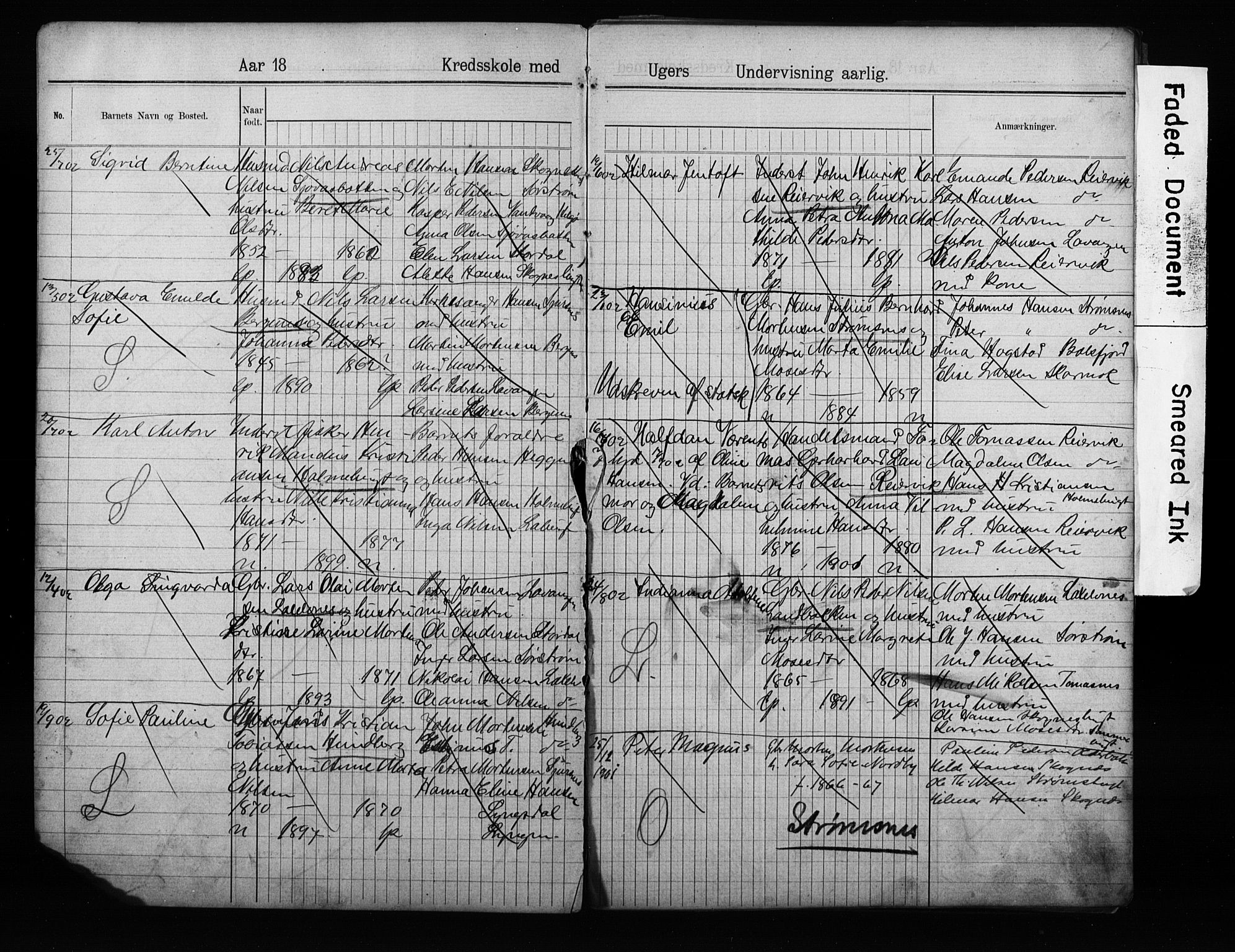 Lyngen sokneprestembete, AV/SATØ-S-1289/H/Ha/L0052/0001: Baptism register no. 52.1, 1895-1914