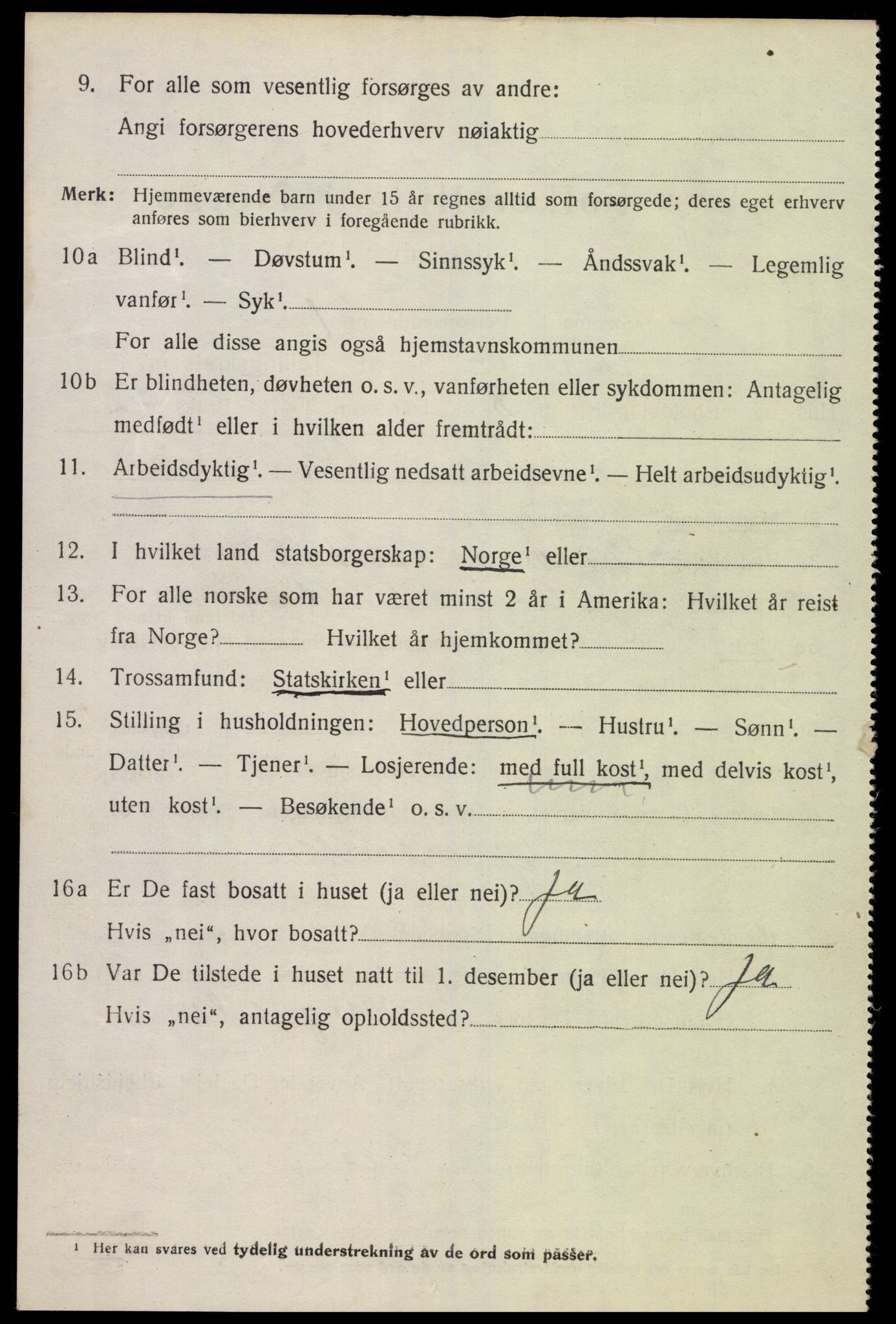 SAK, 1920 census for Konsmo, 1920, p. 1217