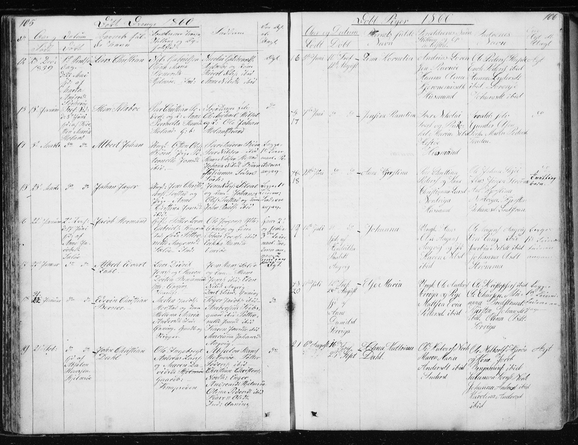 Ministerialprotokoller, klokkerbøker og fødselsregistre - Nordland, SAT/A-1459/834/L0511: Parish register (copy) no. 834C02, 1848-1862, p. 105-106