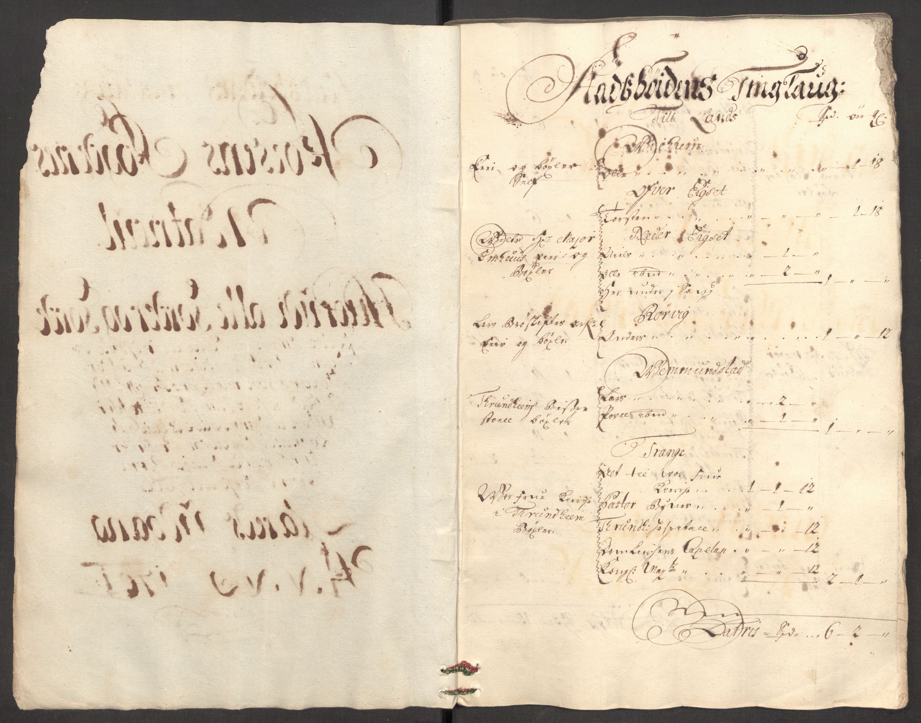 Rentekammeret inntil 1814, Reviderte regnskaper, Fogderegnskap, AV/RA-EA-4092/R57/L3854: Fogderegnskap Fosen, 1700-1701, p. 275