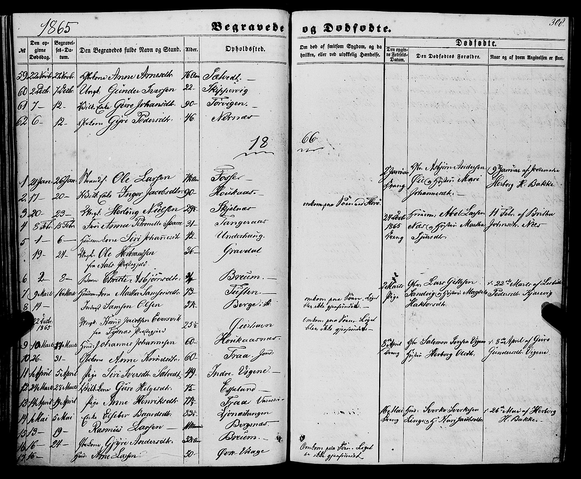 Strandebarm sokneprestembete, SAB/A-78401/H/Haa: Parish register (official) no. A 8, 1858-1872, p. 308