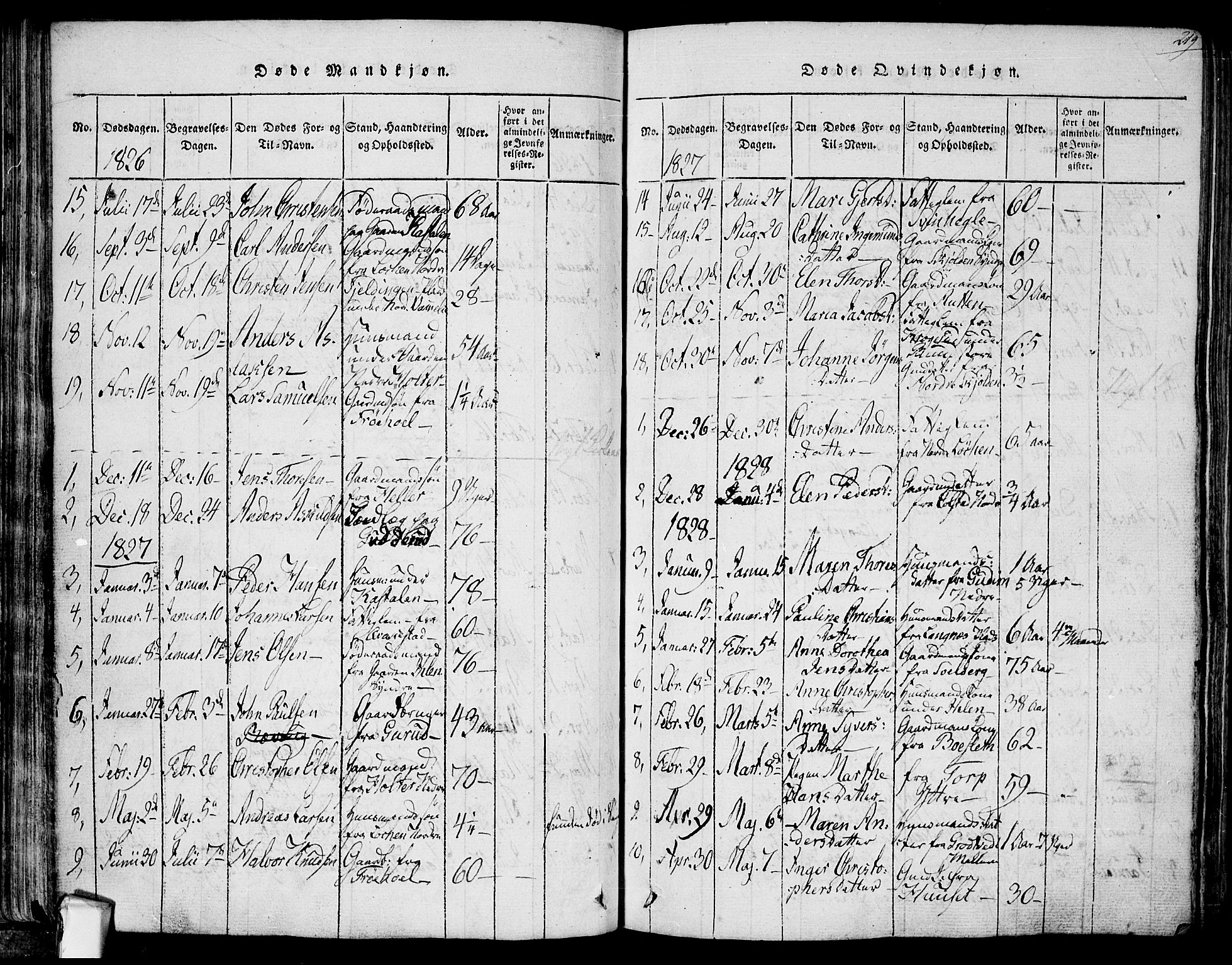 Askim prestekontor Kirkebøker, AV/SAO-A-10900/F/Fa/L0004: Parish register (official) no. 4, 1817-1846, p. 218-219