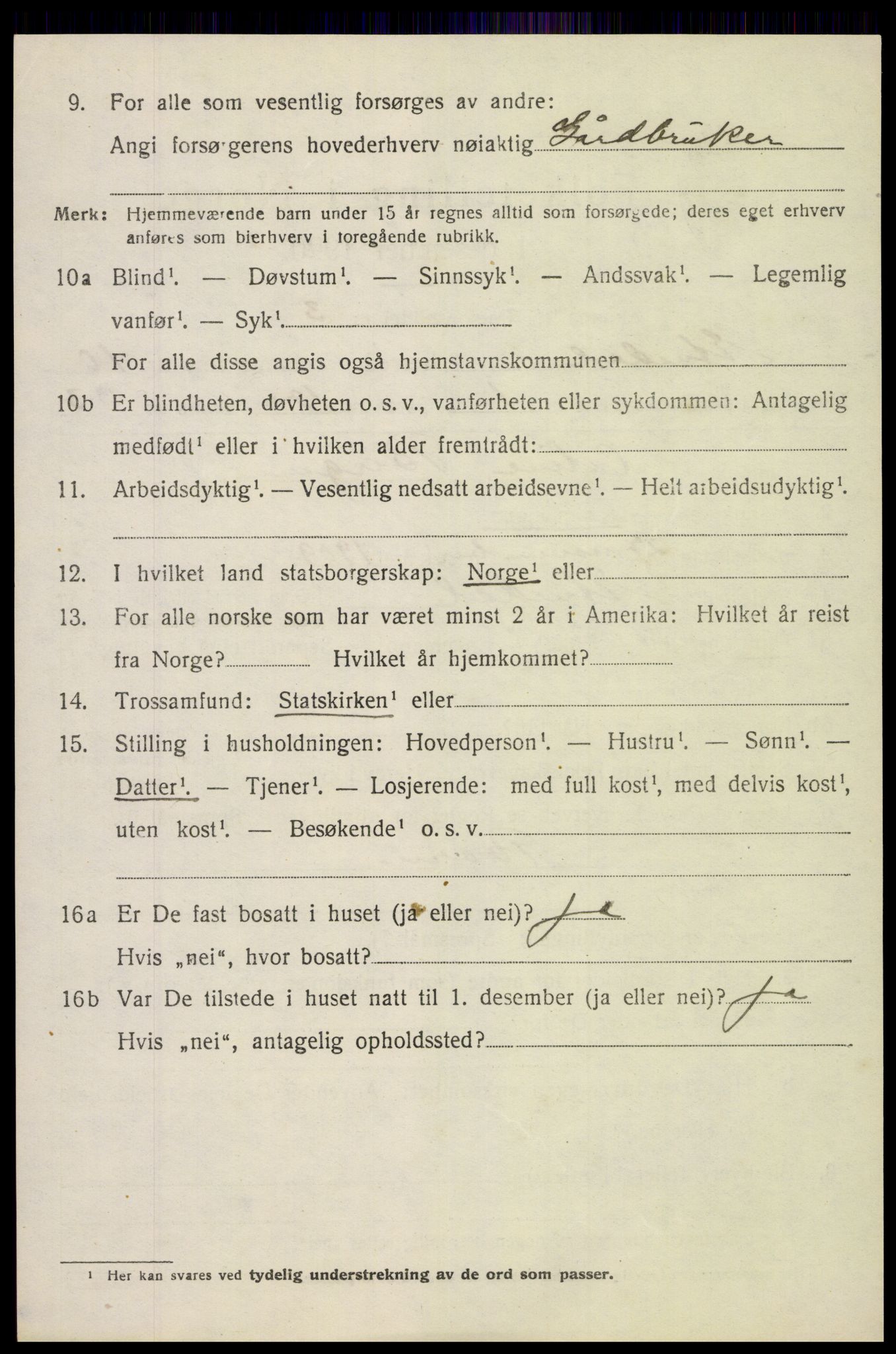 SAH, 1920 census for Etnedal, 1920, p. 4409